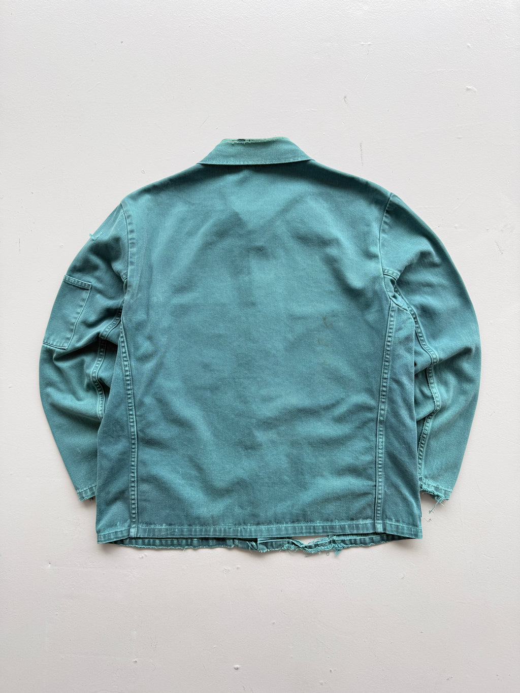 Teal French Vintage Workwear Chore Jacket 80's CH381 - Small