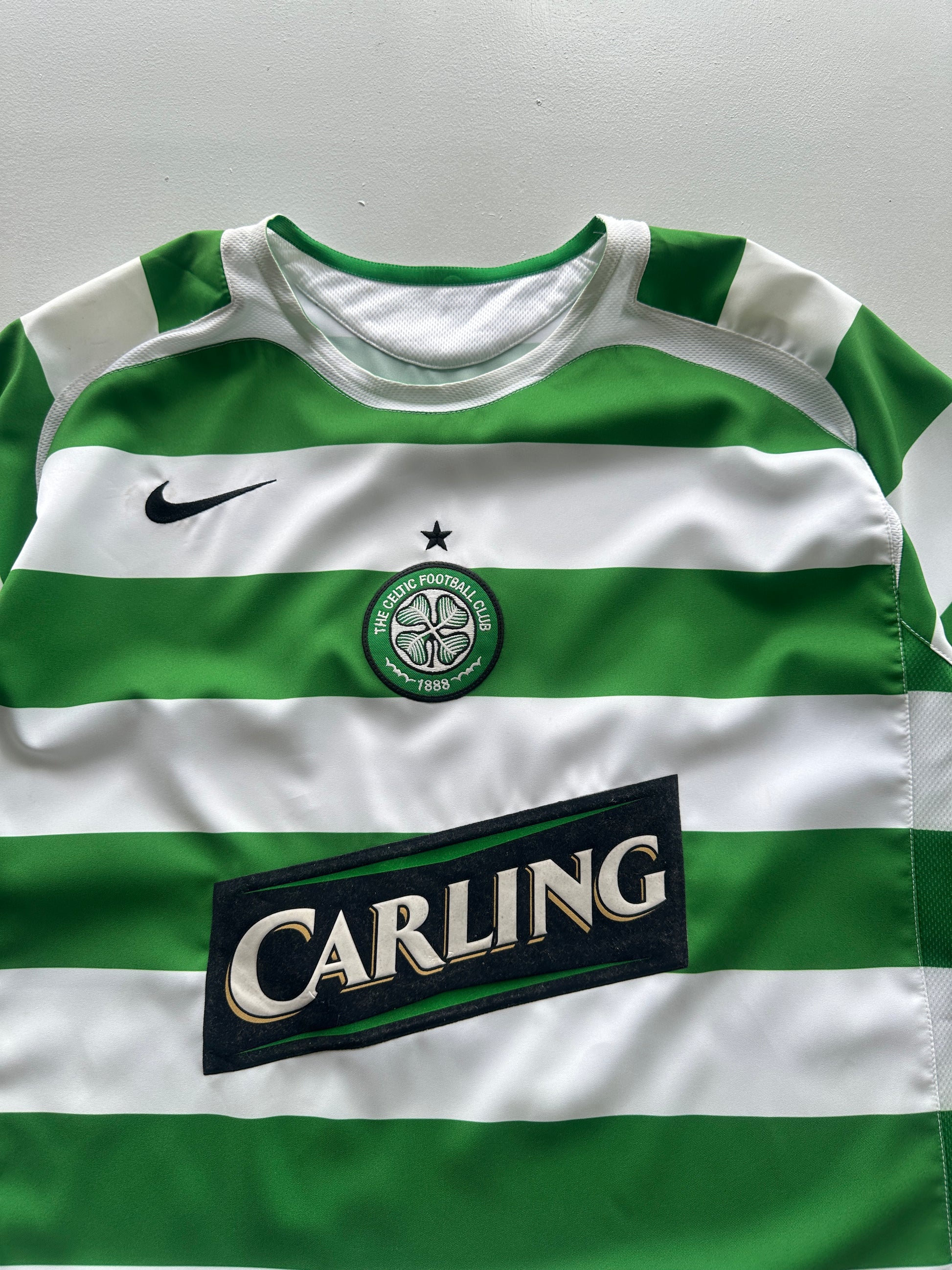 Nike Celtic FC Carling Sponsor 00's Vintage Home Football Shirt - Large