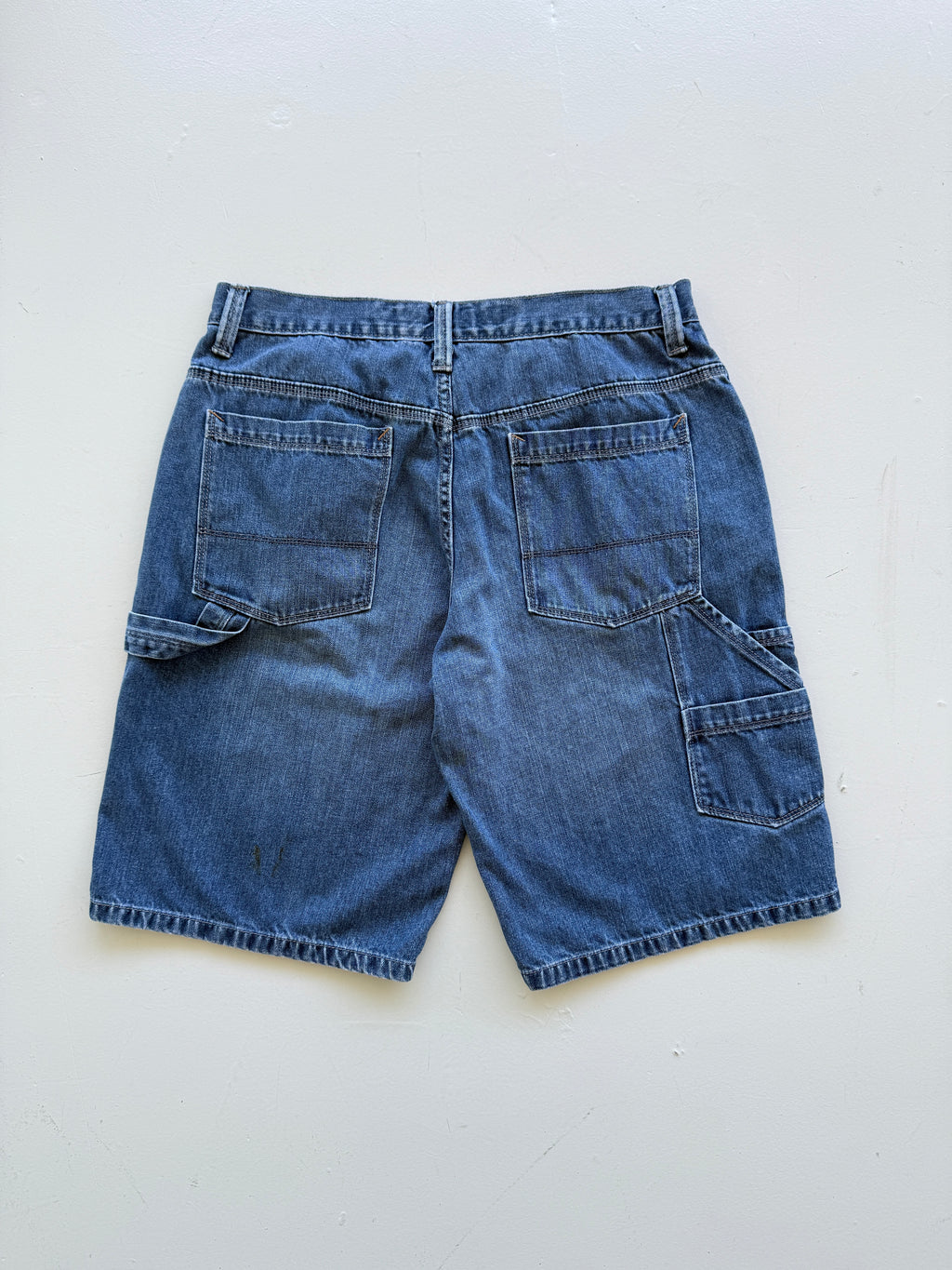 Blue Old Navy 00's Vintage Y2K Baggy Carpenter Denim Shorts - W36 x L12