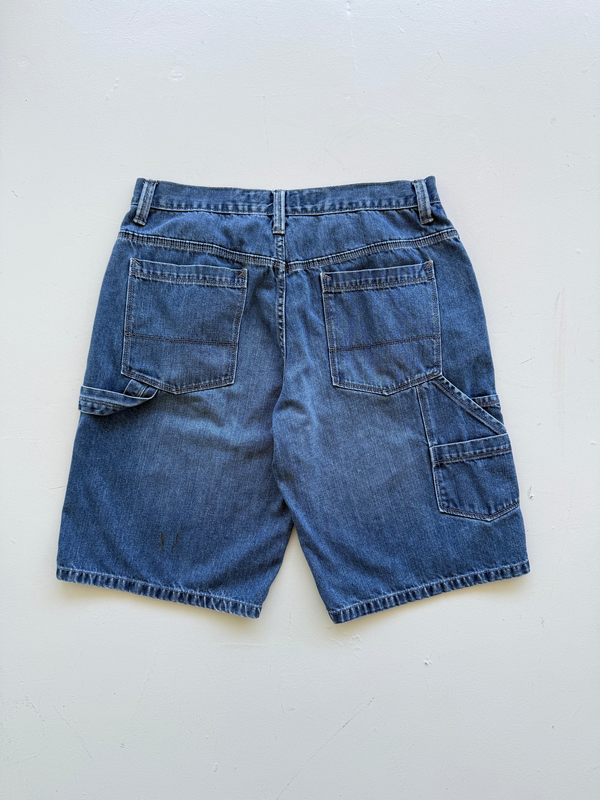 Blue Old Navy 00's Vintage Y2K Baggy Carpenter Denim Shorts - W36 x L12