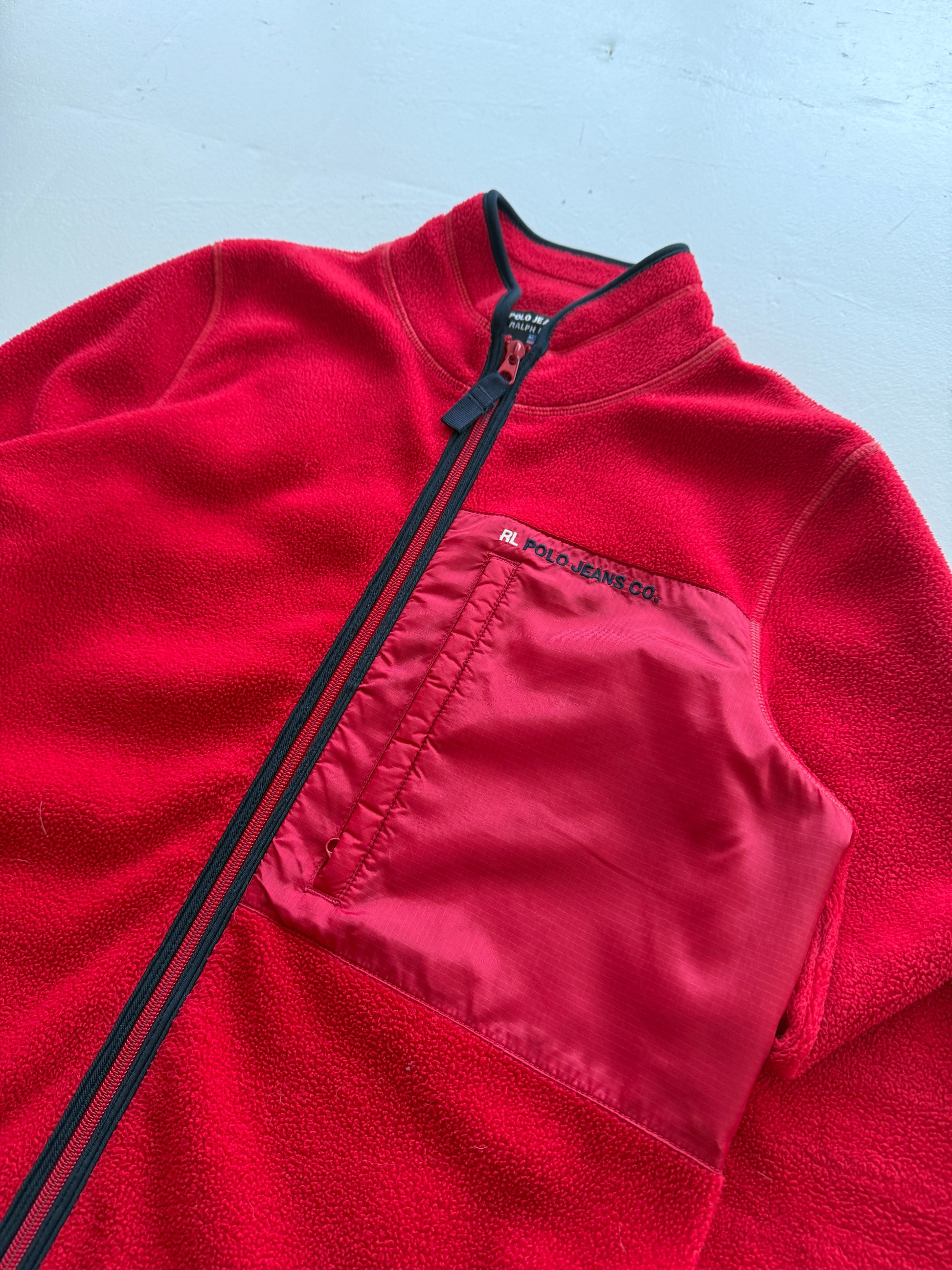 Red Polo Jeans Co 00's Full-Zip Fleece - Womens 8/10