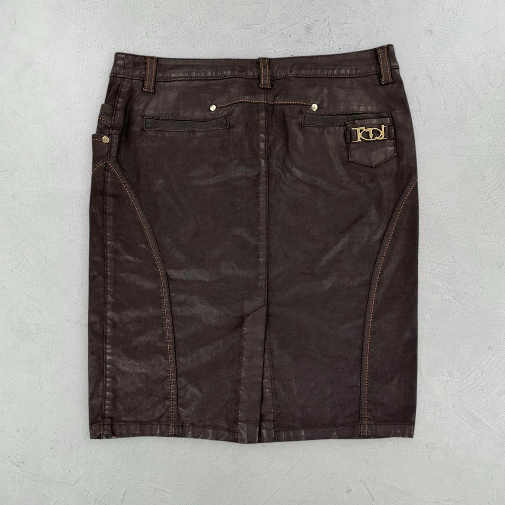 Trussardi Brown Vintage Skirt - W30 L21 Medium