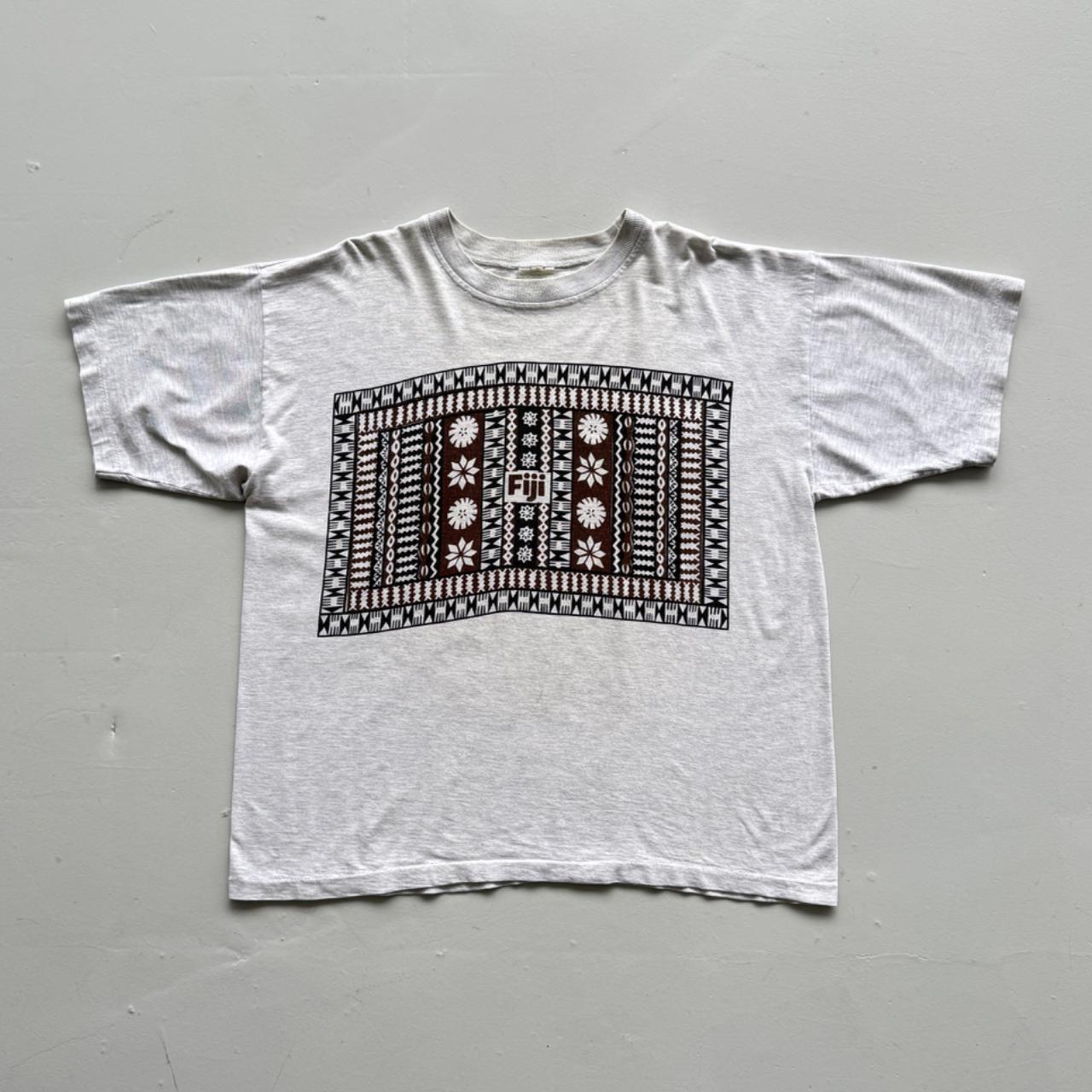 Grey Fiji 90s Vintage Graphic Tourist T-Shirt - XL