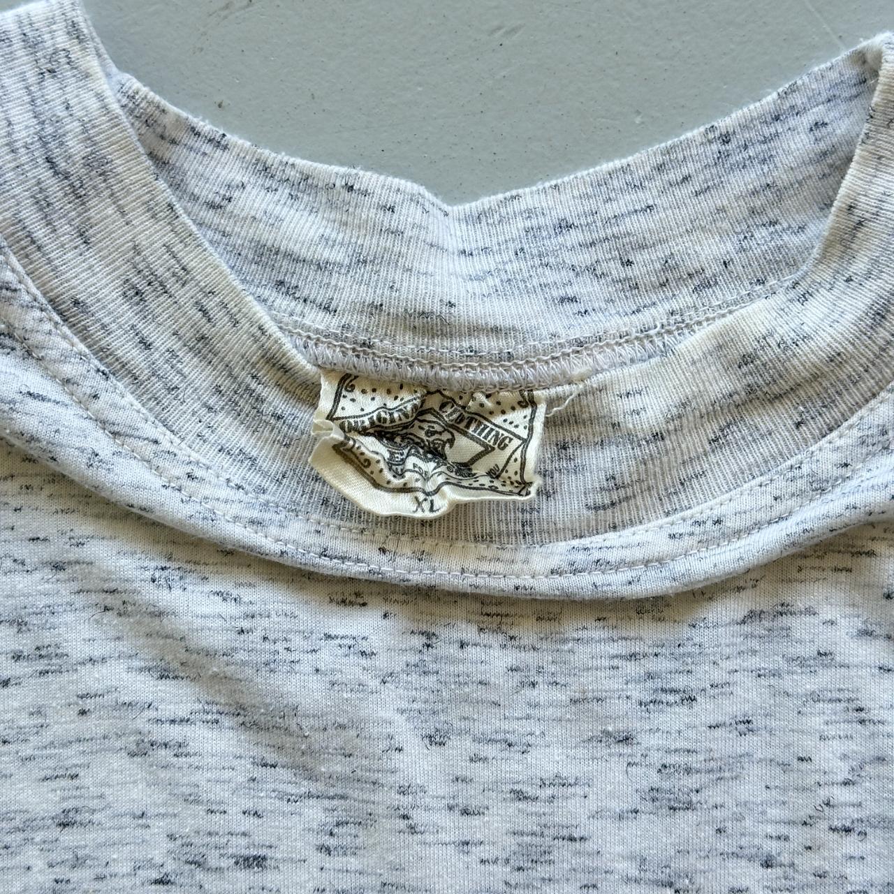 Grey Marl Romantic Poem Vintage 90's T-shirt - XL