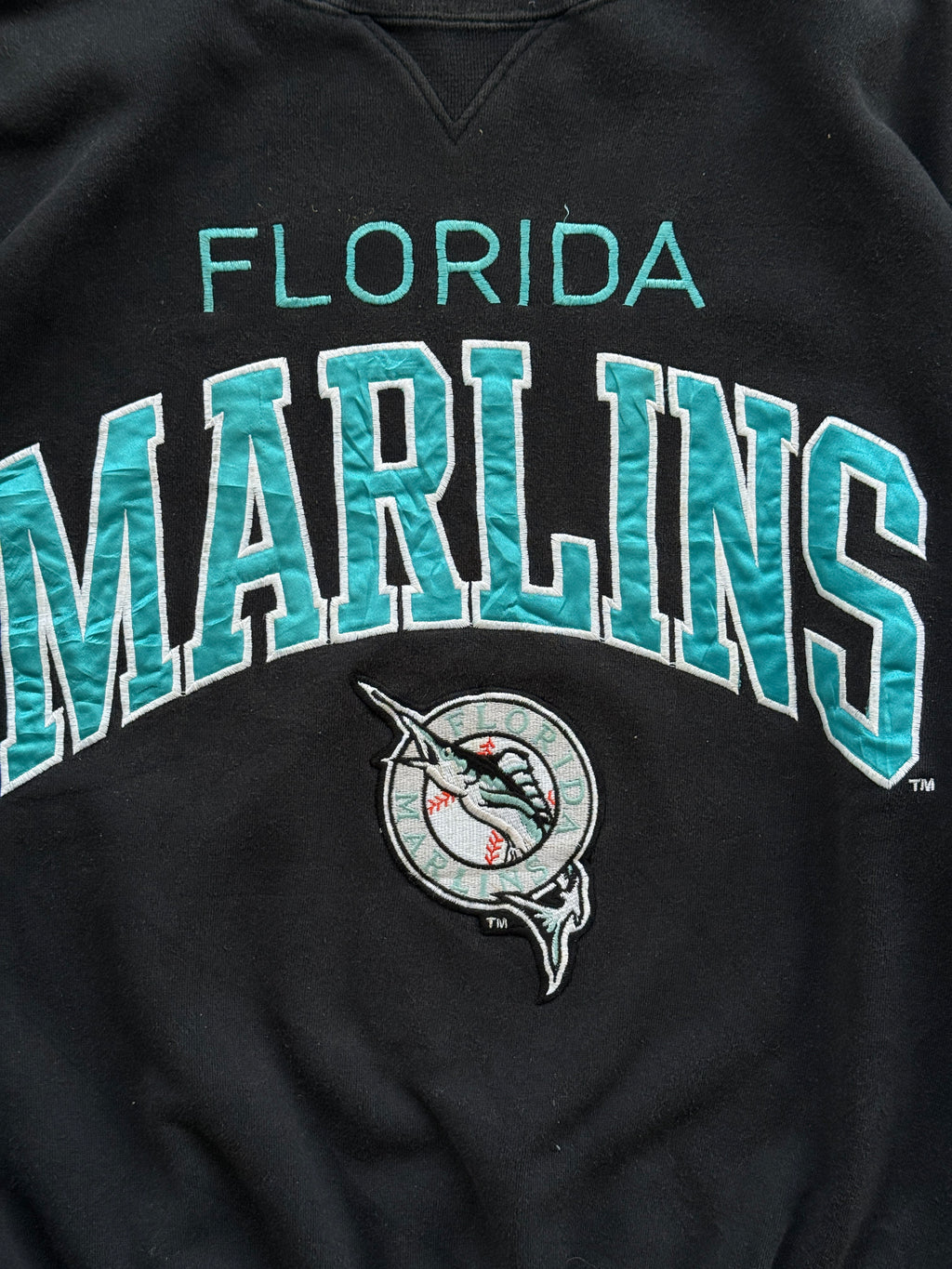 Logo Athletic Florida Marlins 90's Vintage MLB Sweatshirt - XL