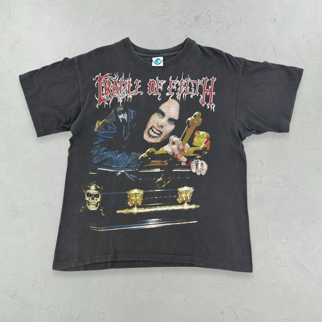 Cradle Of Filth Rare Dani Filth 90s Metal Band T-shirt - Large
