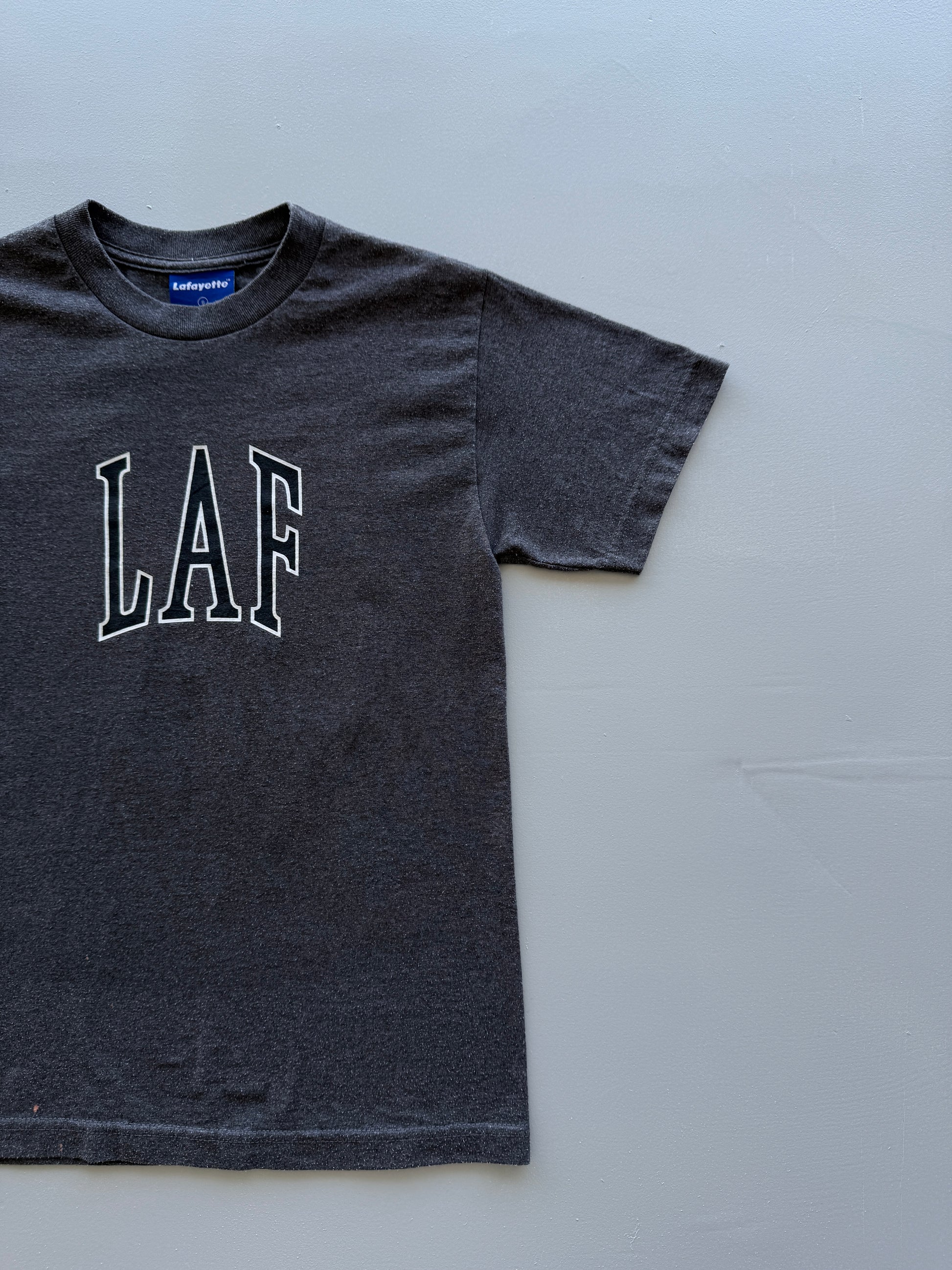 Dark Grey LAF Lafayette Vintage Graphic T-Shirt - Small