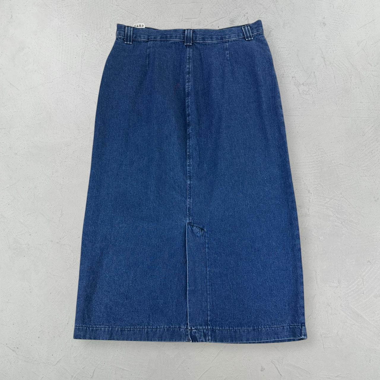 Riders Navy Denim Vintage Maxi Skirt - 14 W32 L33