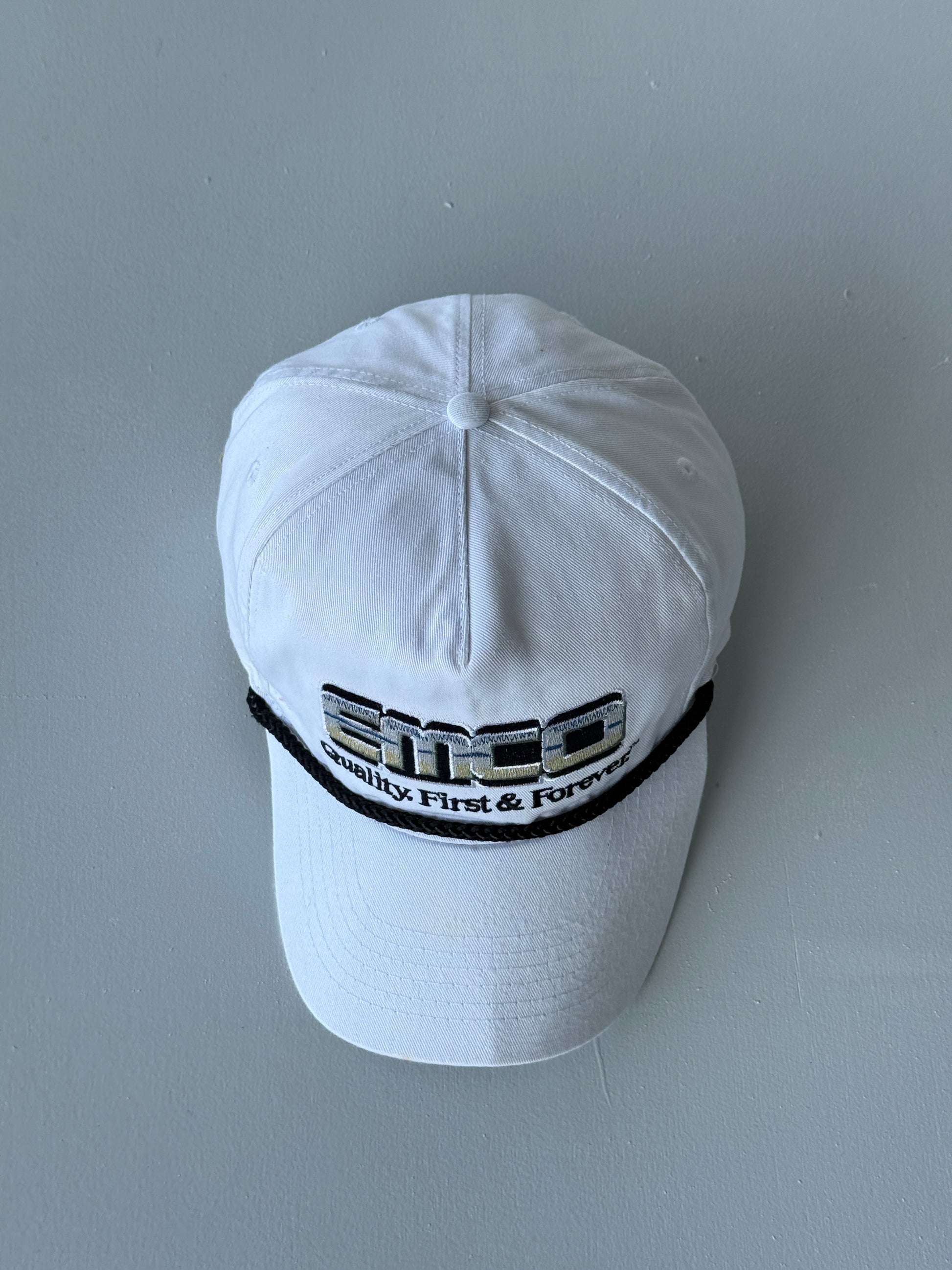 White EMCO Quality First & Forever 90's Vintage SnapBack Trucker Cap