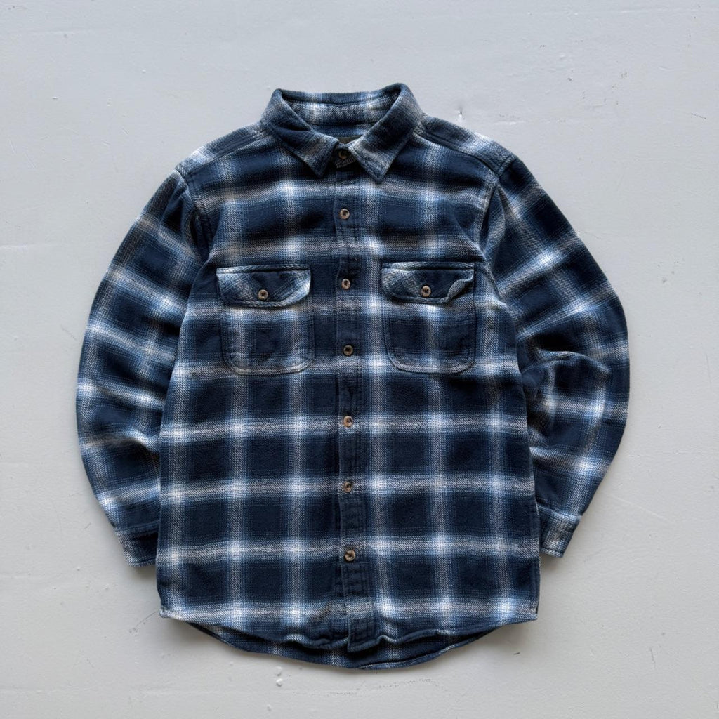 Blue Plaid Field and Stream 90’s Vintage Flannel Shirt - Medium