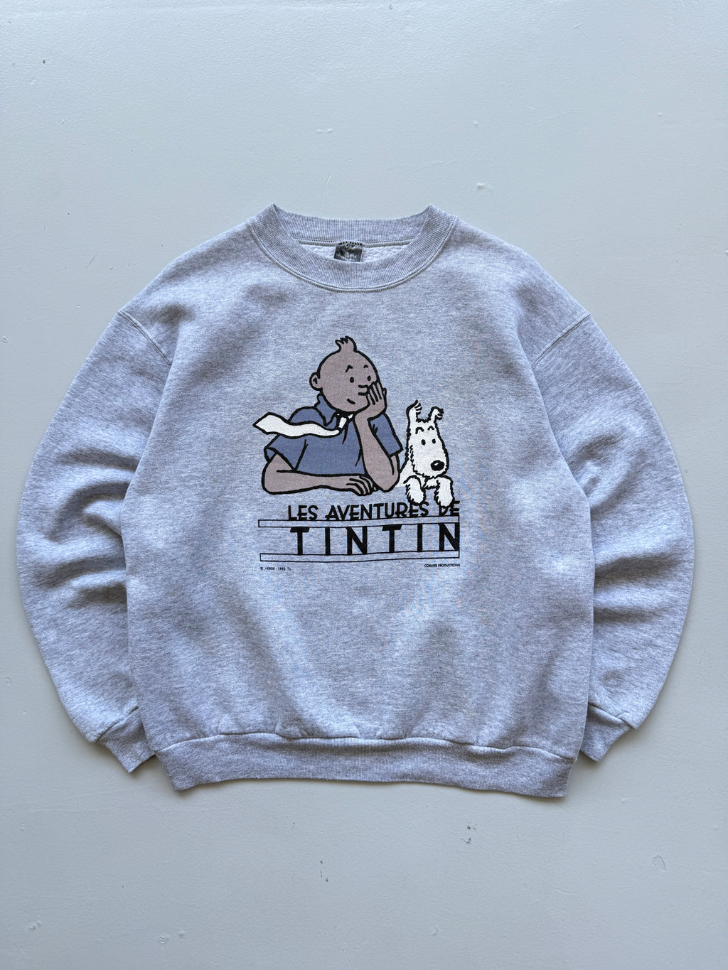 Les Aventures de Tintin 1992 Vintage Graphic Sweatshirt - Medium