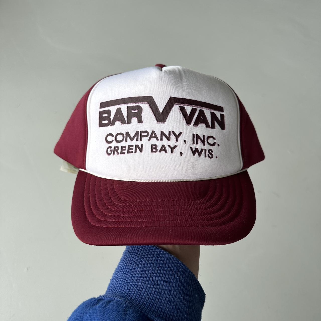 Burgundy Red Bar V Van Mesh and Foam Trucker SnapBack Cap