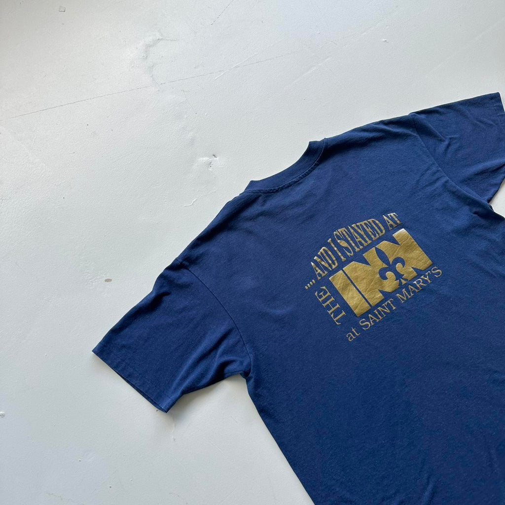 Navy Notre Dame NFL 90s Vintage T-shirt - XL