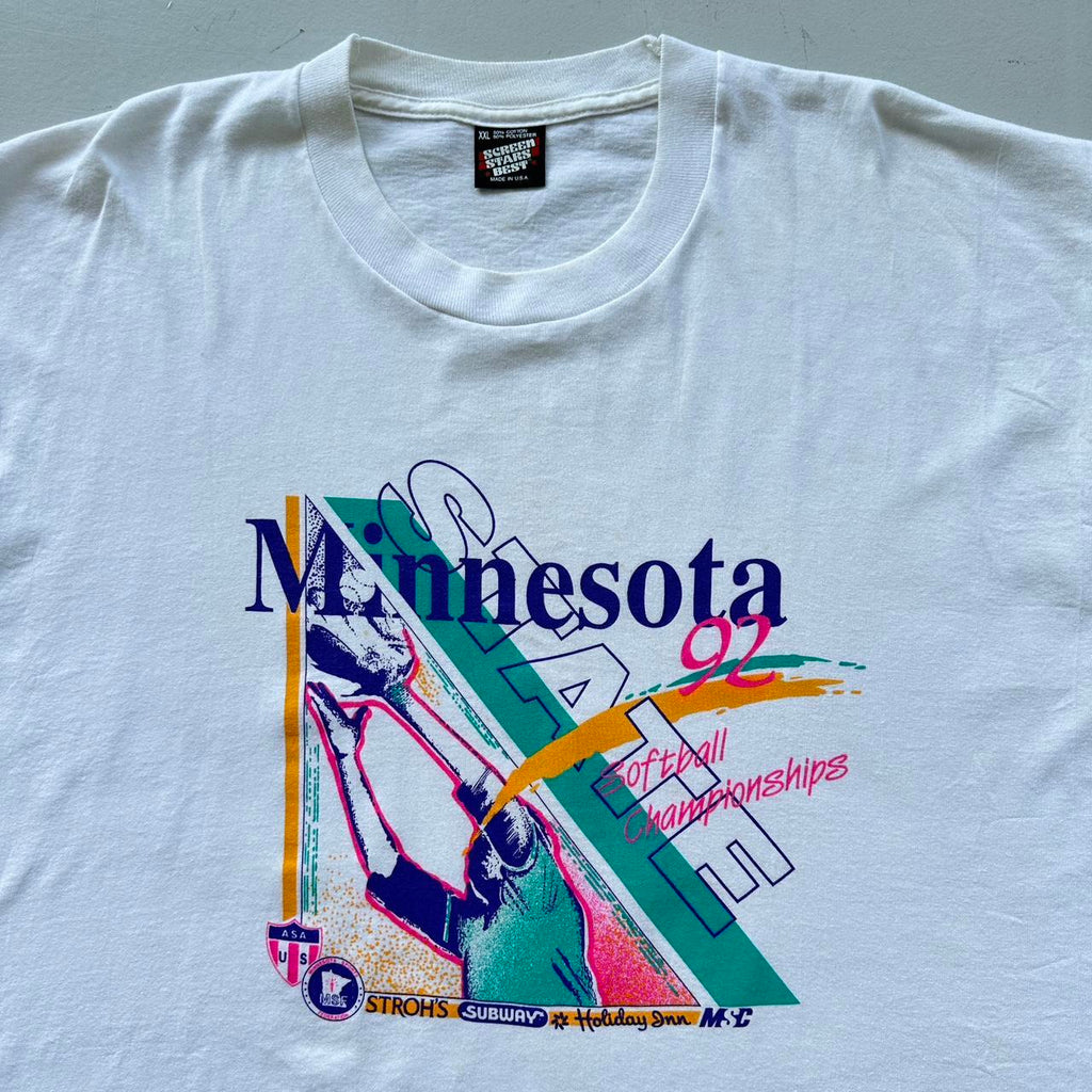 White Minnesota Tourist Vintage 90's T-shirt - 2XL