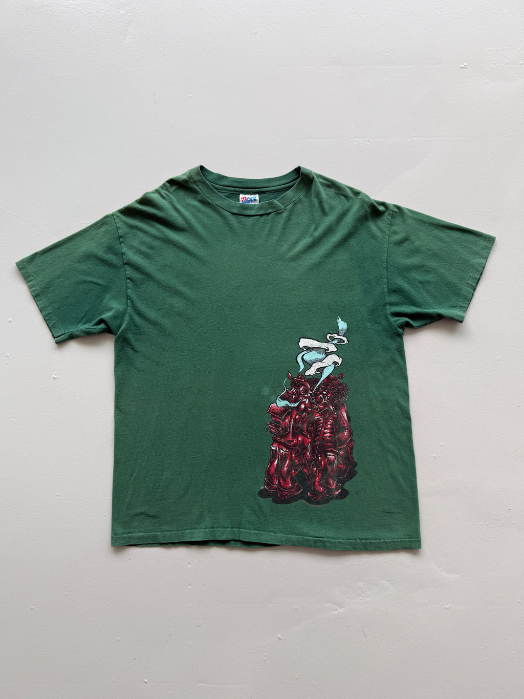 Green Mad Boy 90's Vintage Single Stitch Hip Hop Graphic T-Shirt - XL