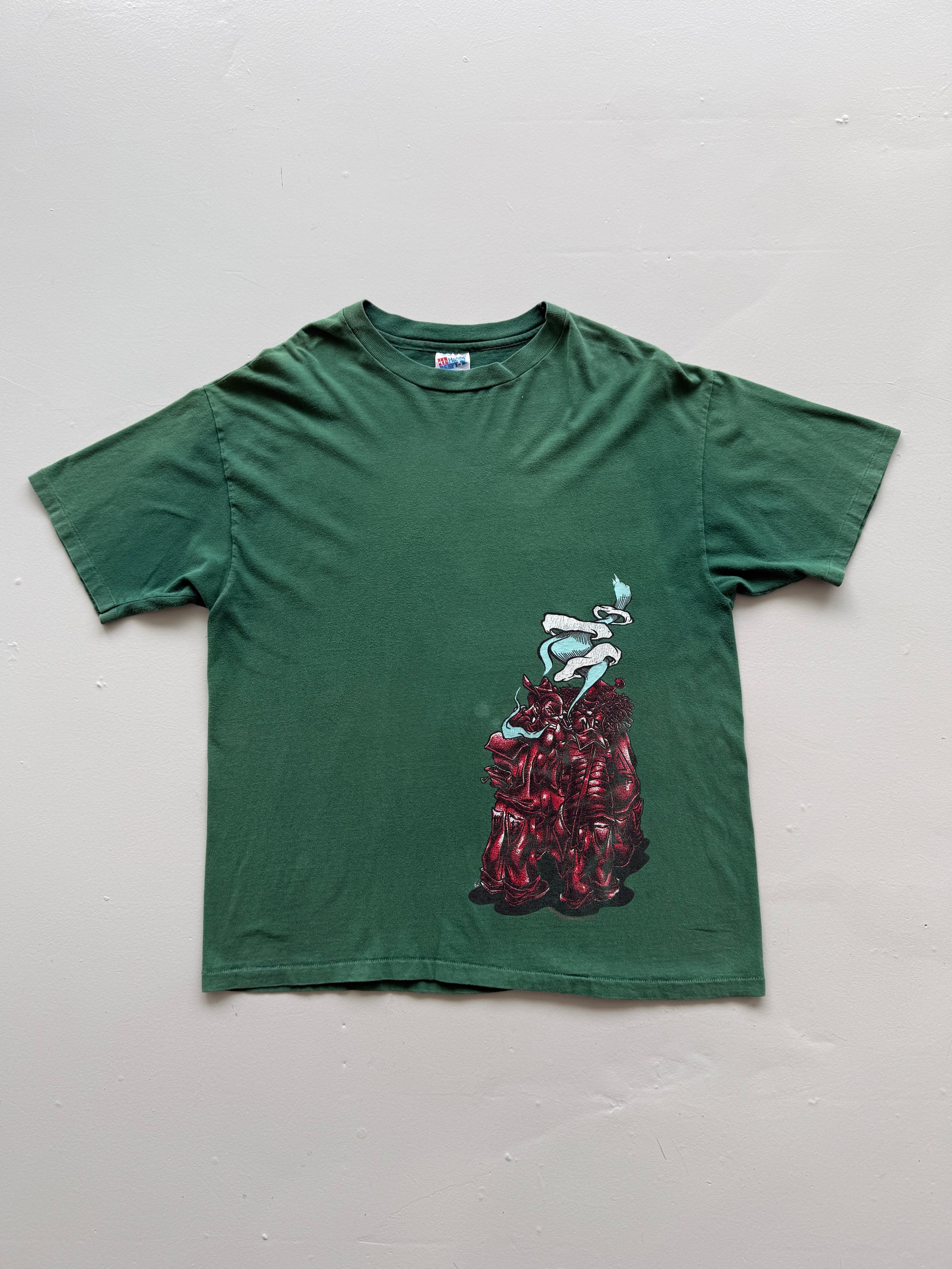 Green Mad Boy 90's Vintage Single Stitch Hip Hop Graphic T-Shirt - XL