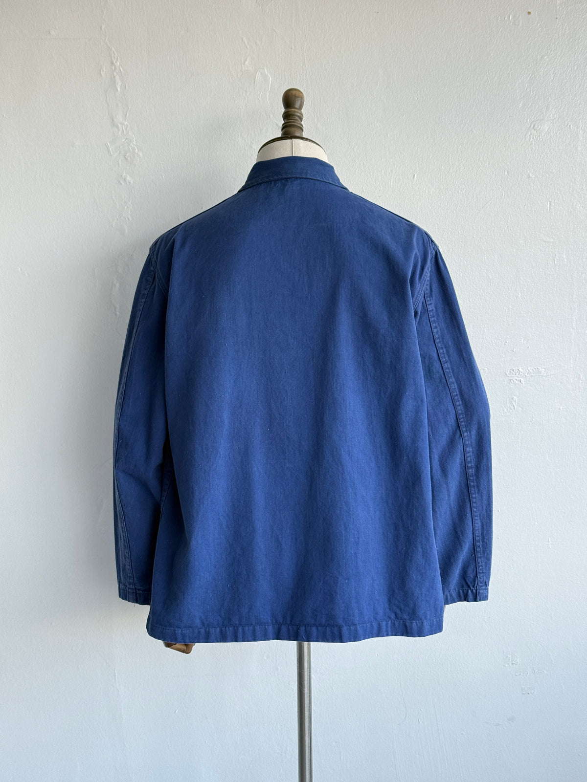 Blue French 1950s/60s Vintage Workwear Chore Jacket CH501 - Large