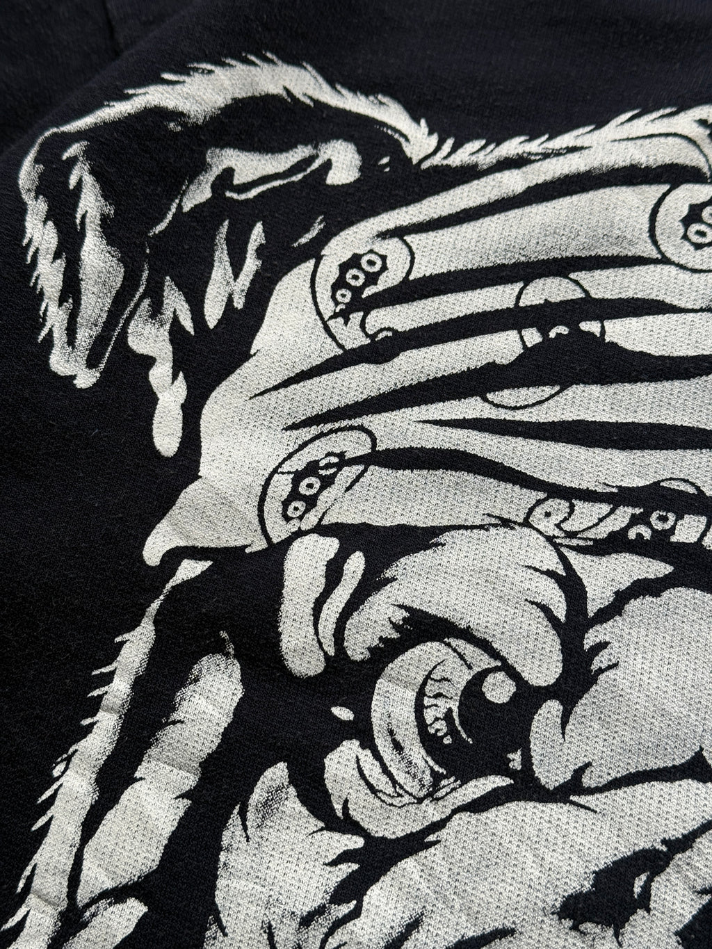 Black American Bulldog Graphic 90's Vintage Sweatshirt - Medium