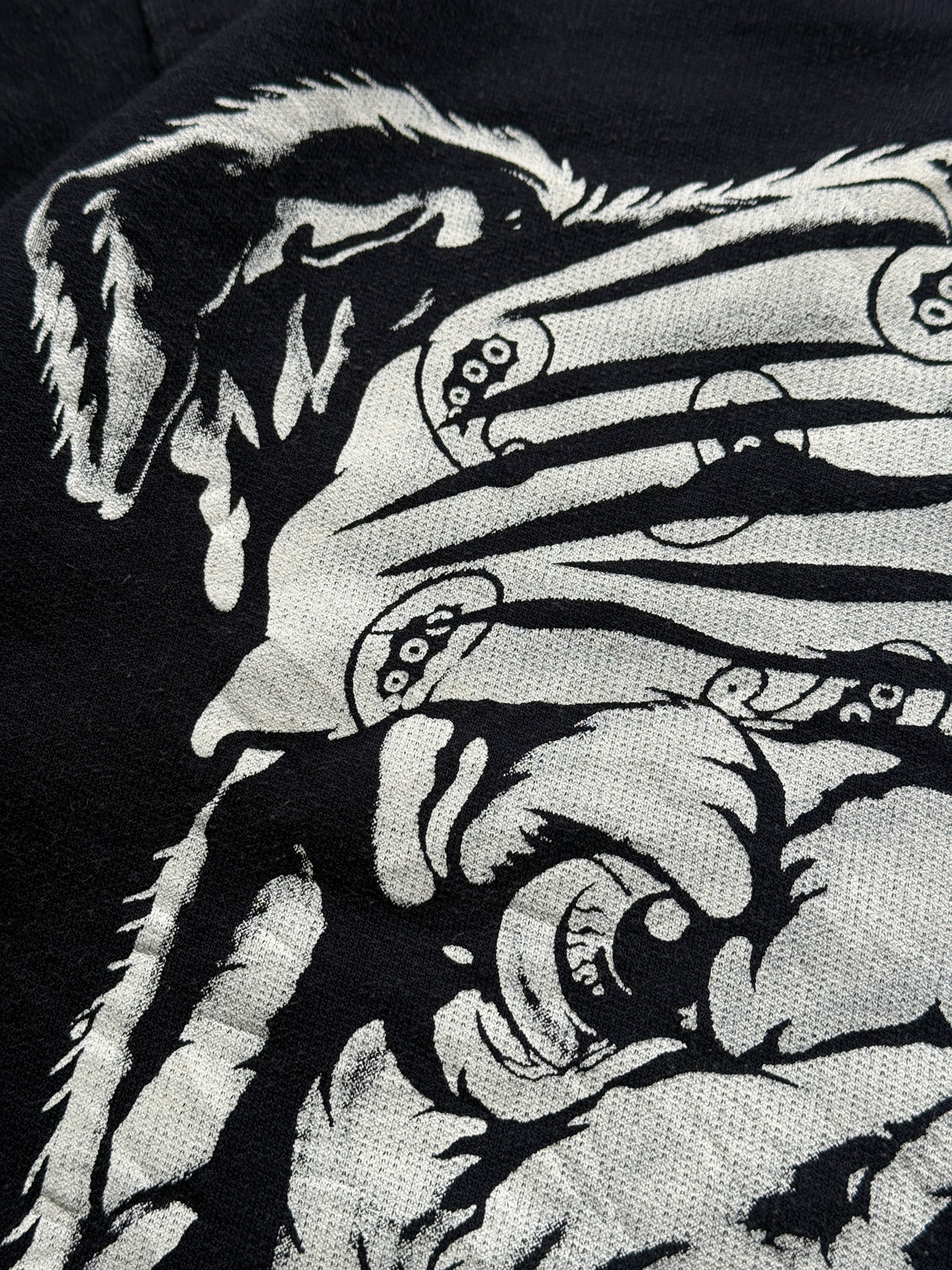Black American Bulldog Graphic 90's Vintage Sweatshirt - Medium