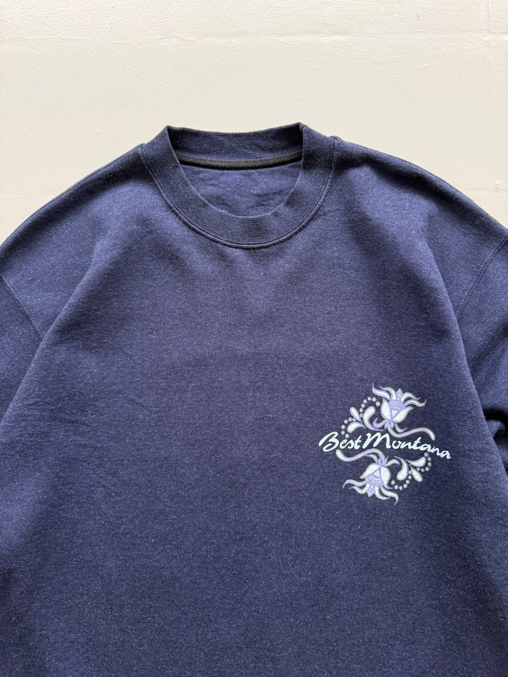 Navy Blue Boot Montana 90's Vintage Graphic Surfer Sweatshirt Jumper - Small