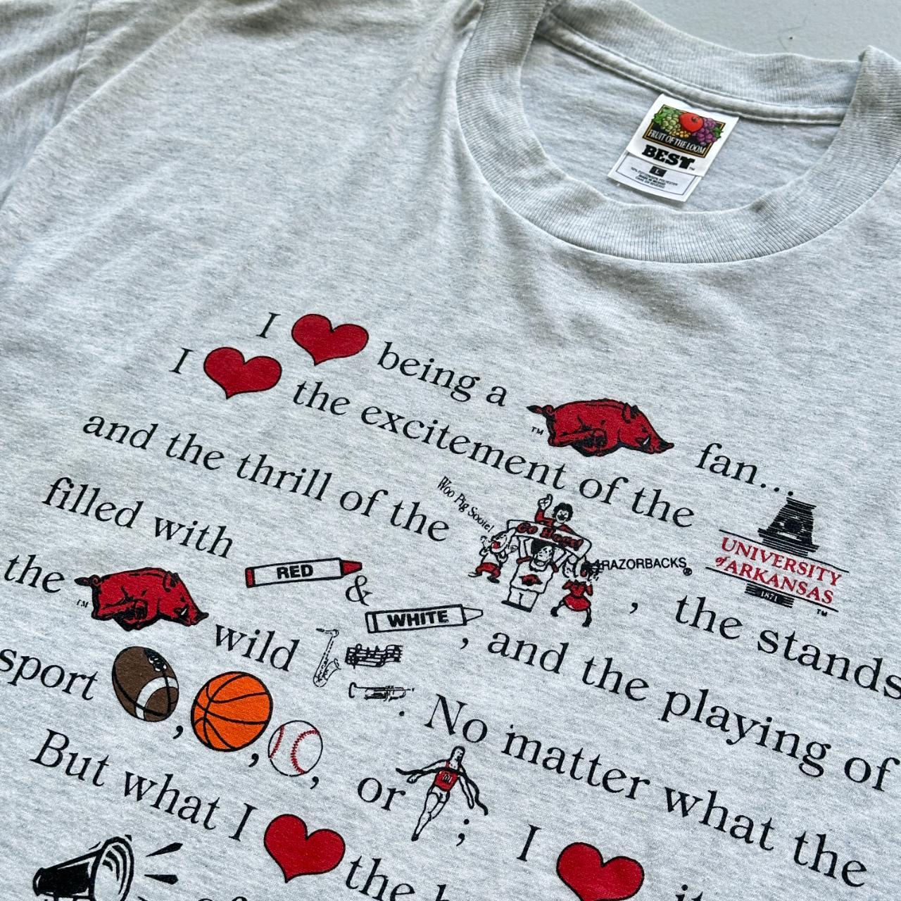 Grey American Sports Slogan Vintage 90's T-shirt - Large