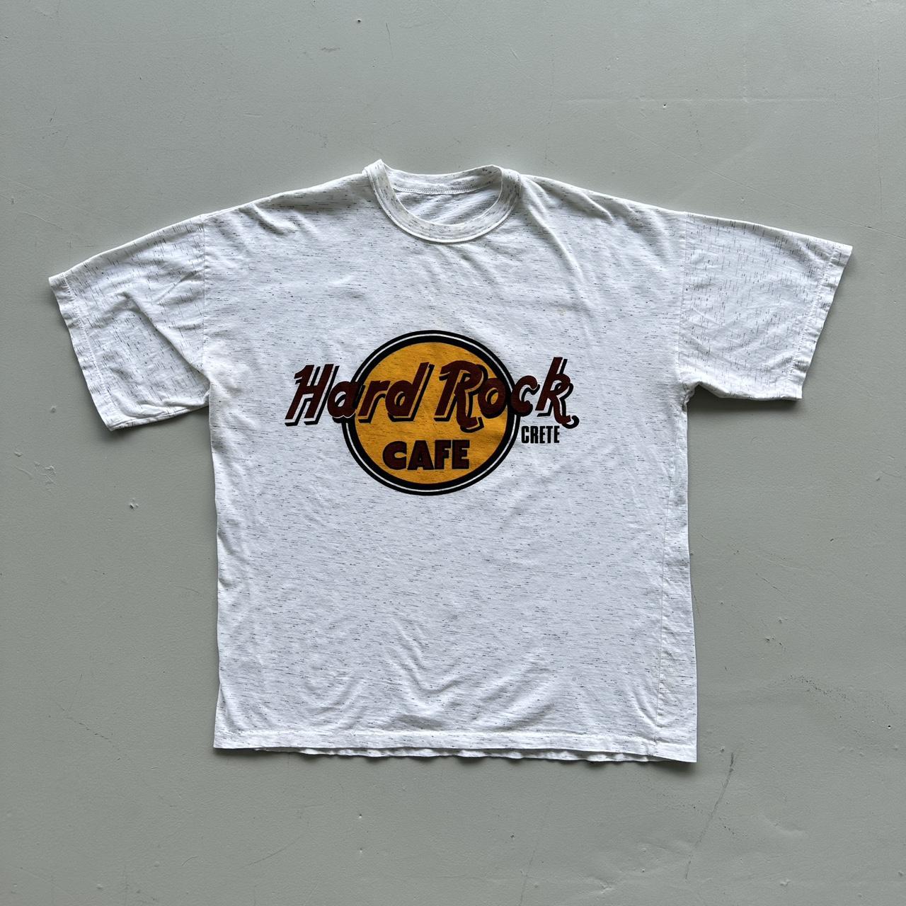Grey Marl Hard Rock Cafe Crete Vintage T-shirt - Boxy XL