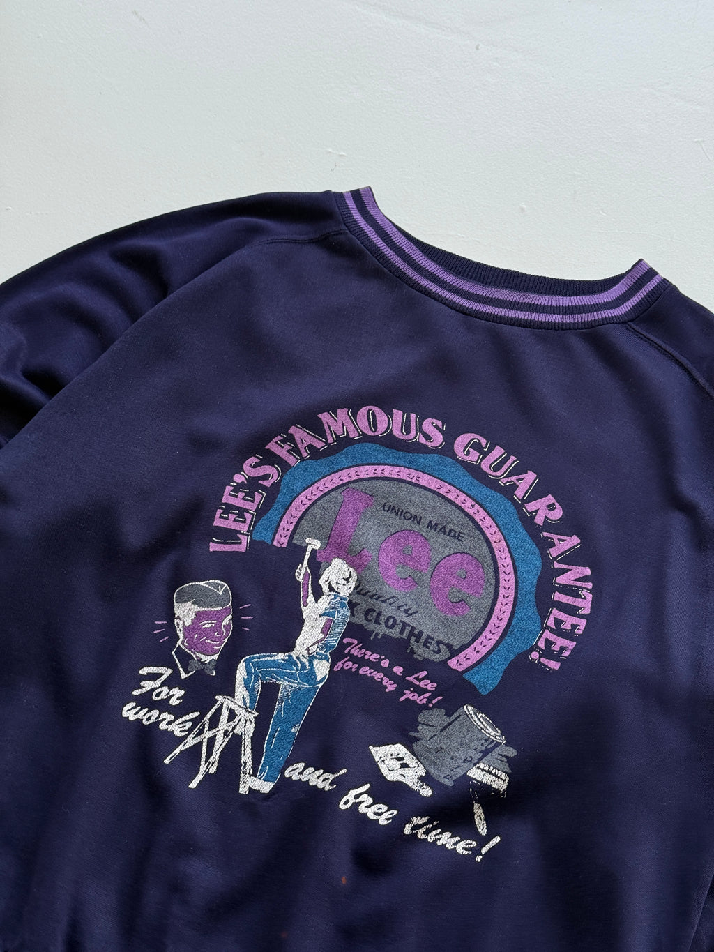Lee Famous Guarantee Union Made 90's Vintage Sweatshirt - XL