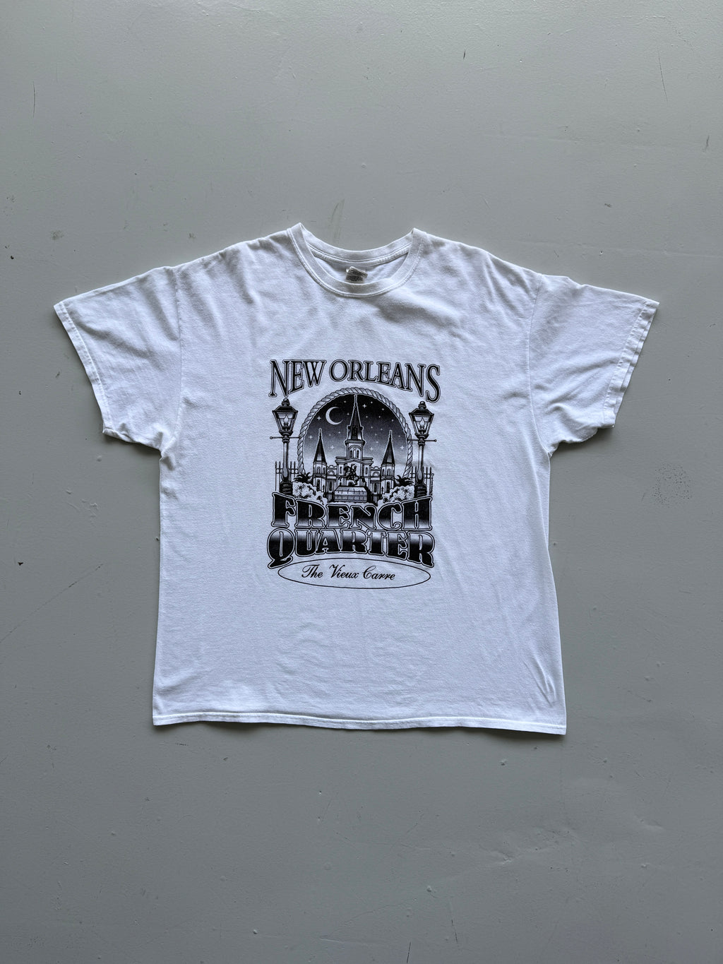 White New Orleans 00's Vintage Tourist Graphic T-Shirt - XL