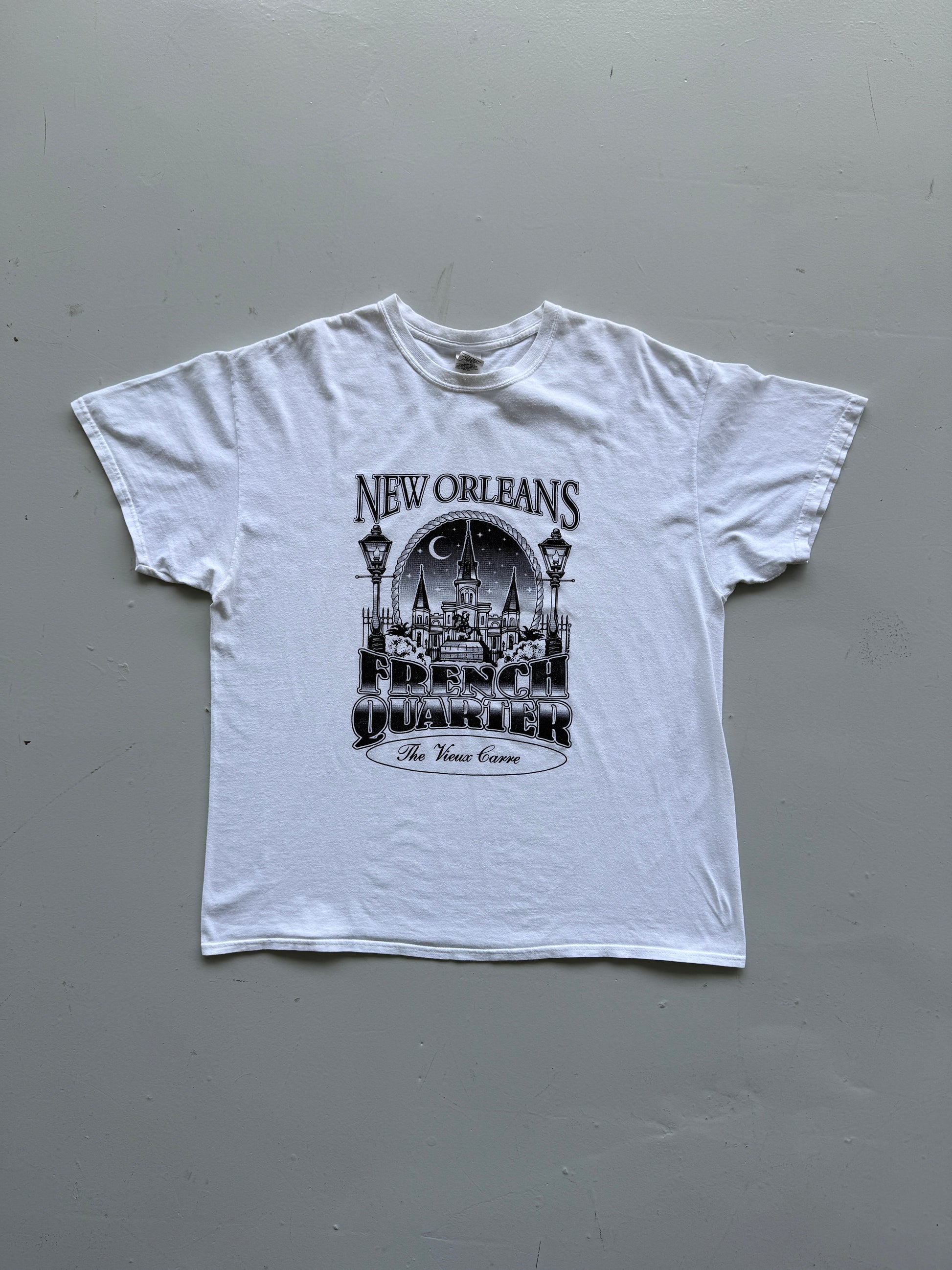 White New Orleans 00's Vintage Tourist Graphic T-Shirt - XL