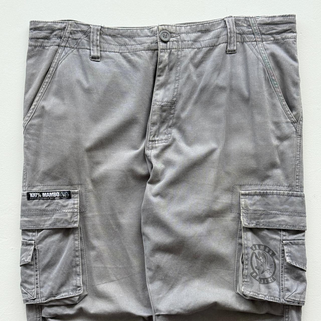 Grey Mambo Cotton 90's Vintage Surfer Cargo's - 38” x 30”