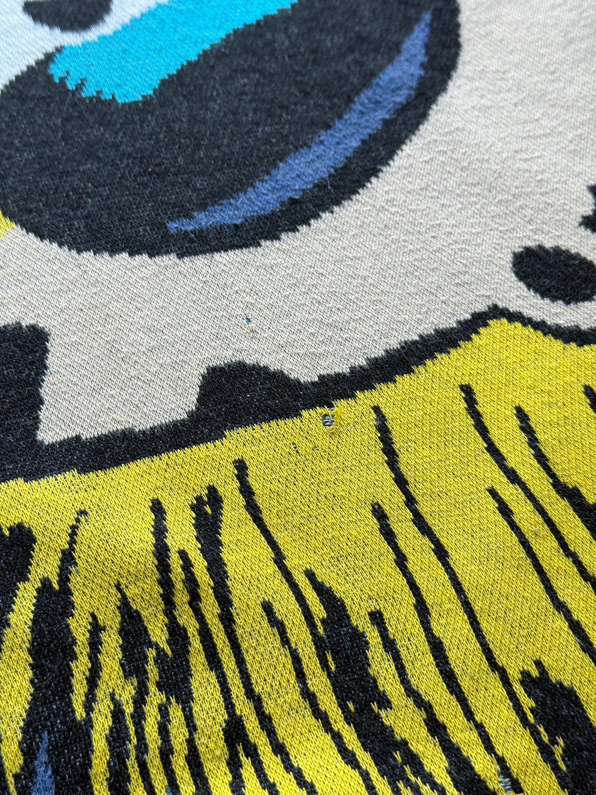 Blue Marsupilami 90's Vintage French Cartoon Knit Graphic Sweatshirt - Large