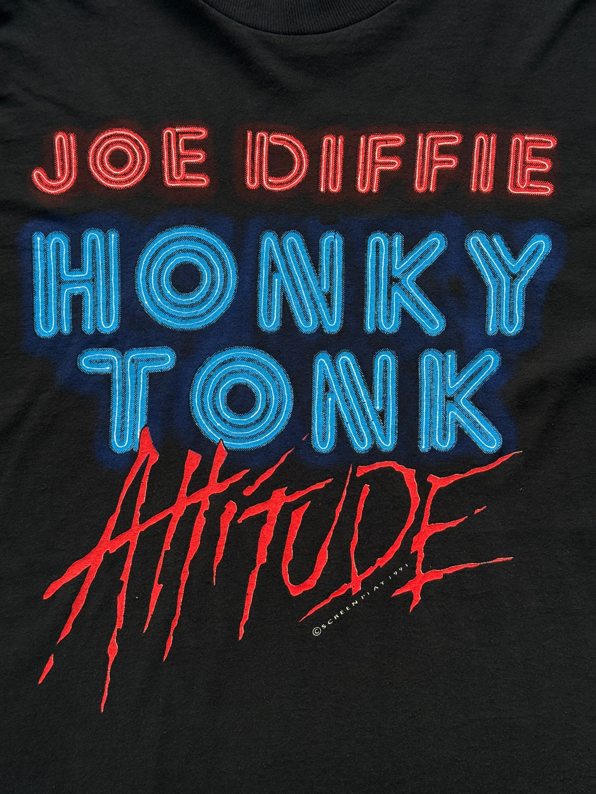 Black Joe Diffie 90's Vintage Graphic Country Music T-Shirt - XL
