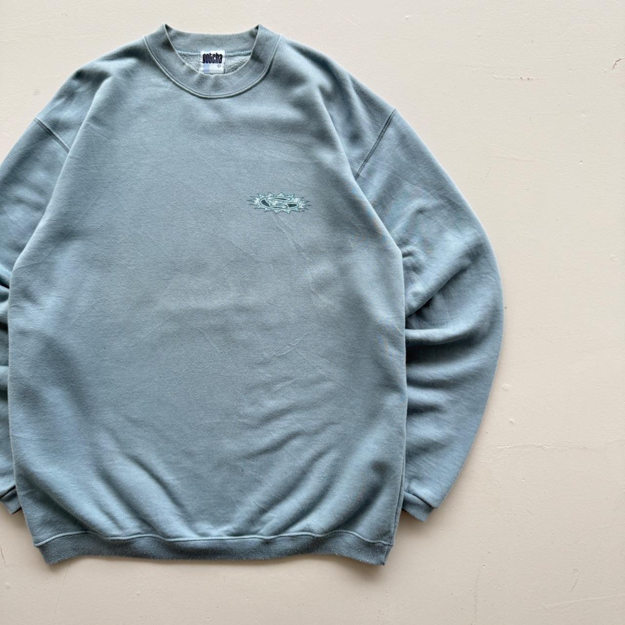 Light Blue Gotcha 90’s Vintage Surf Graphic Sweatshirt - Large