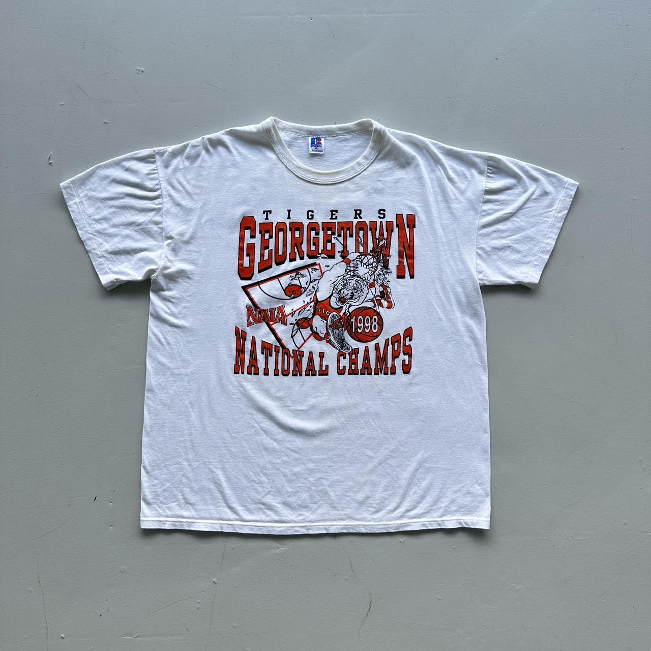 White Georgetown Basketball 1998 Vintage T-shirt -XL