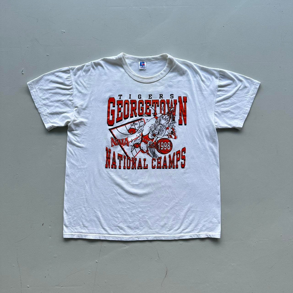 White Georgetown Basketball 1998 Vintage T-shirt -XL