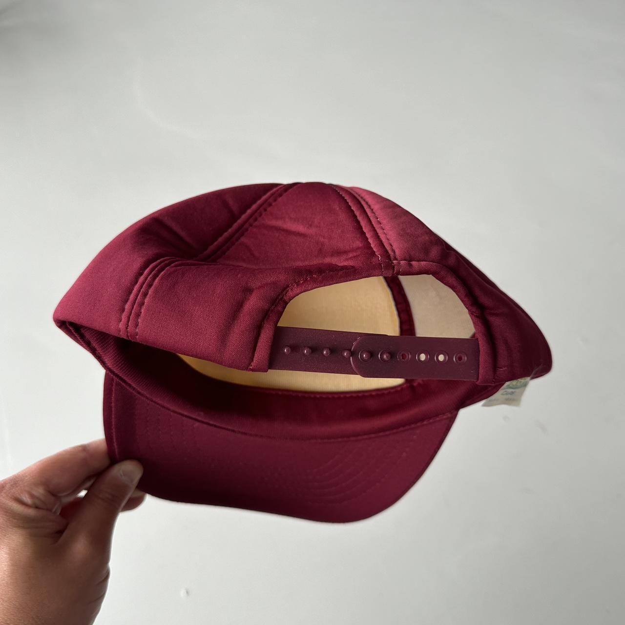 Burgundy Red Bar V Van Mesh and Foam Trucker SnapBack Cap