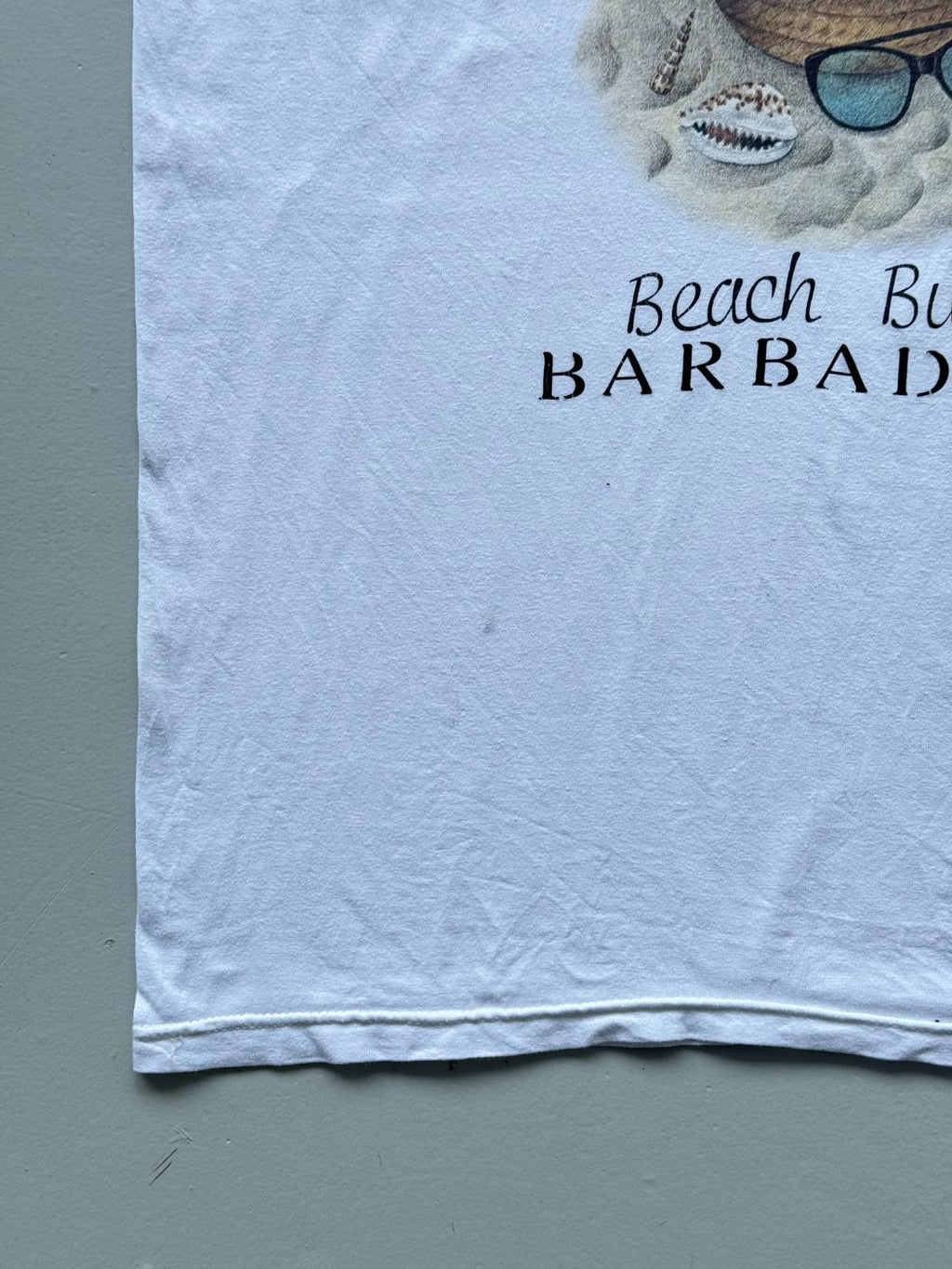 Ganzee Beach Bums Barbados Vintage Tourist Graphic T-Shirt - Large