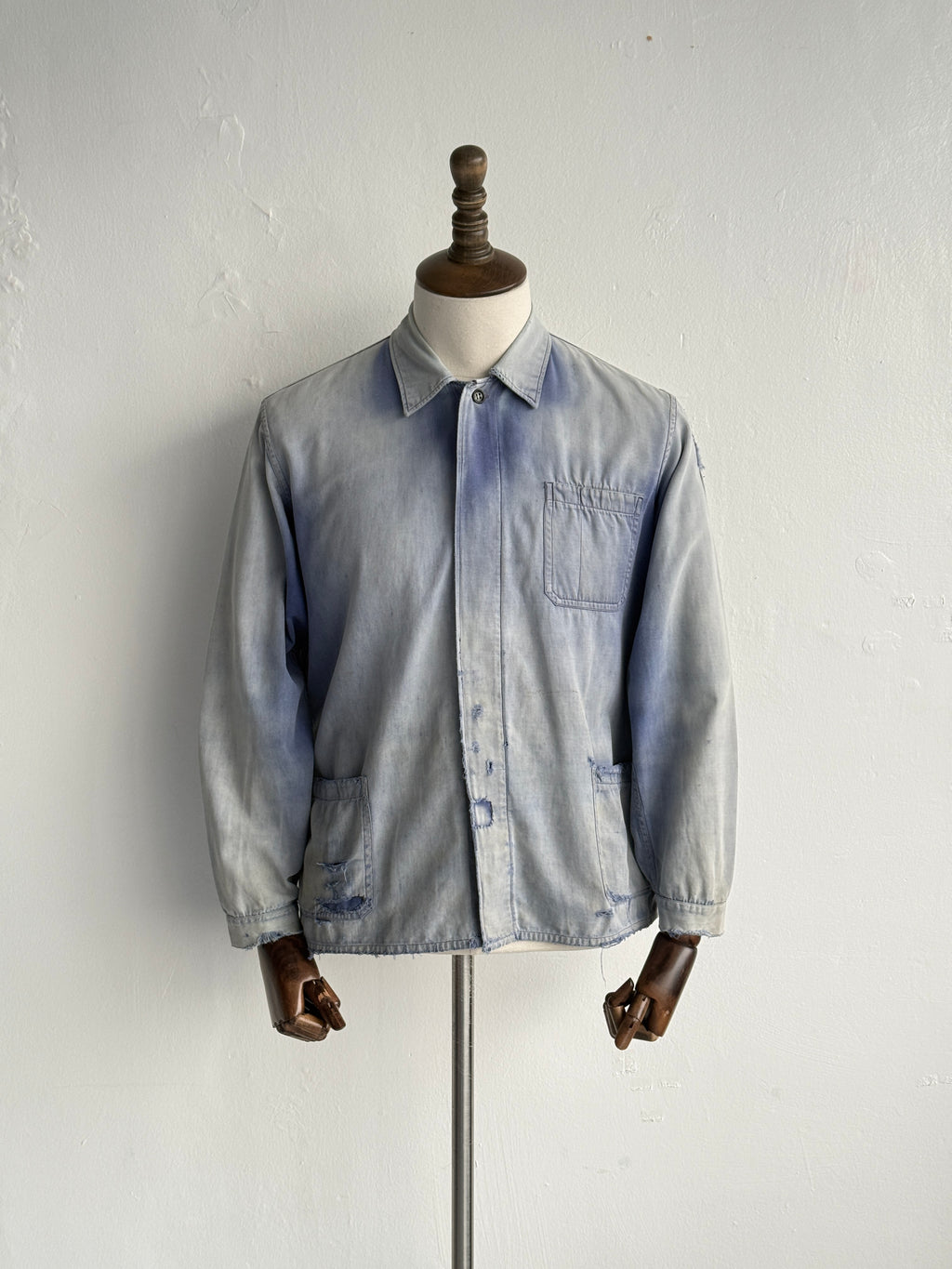 Thrashed Blue Lotus 1960's Vintage Workwear Chore Jacket CH546 - Small