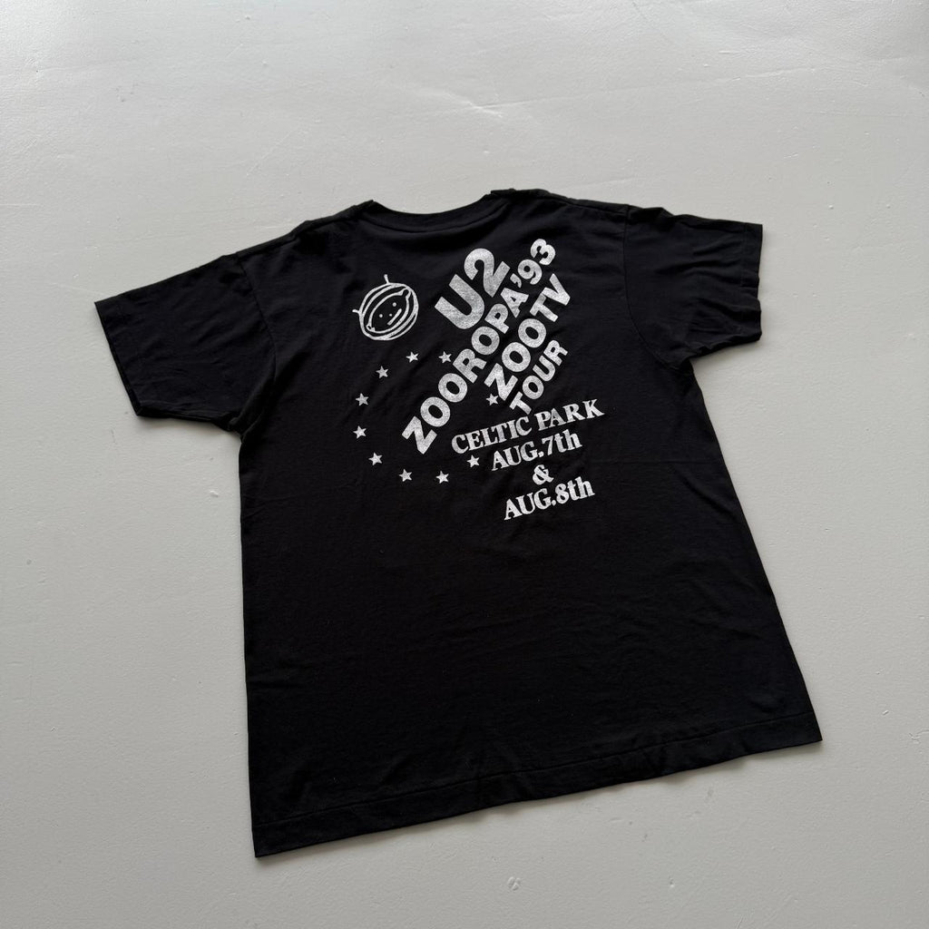 Black 1993 Rare U2 Zooropa Vintage 90's Band T-shirt - Large