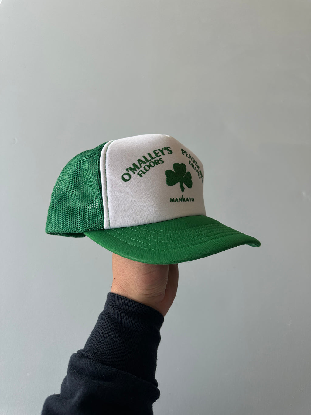 Green / White O'Malley's Vintage Foam & Mesh Snapack Trucker Cap