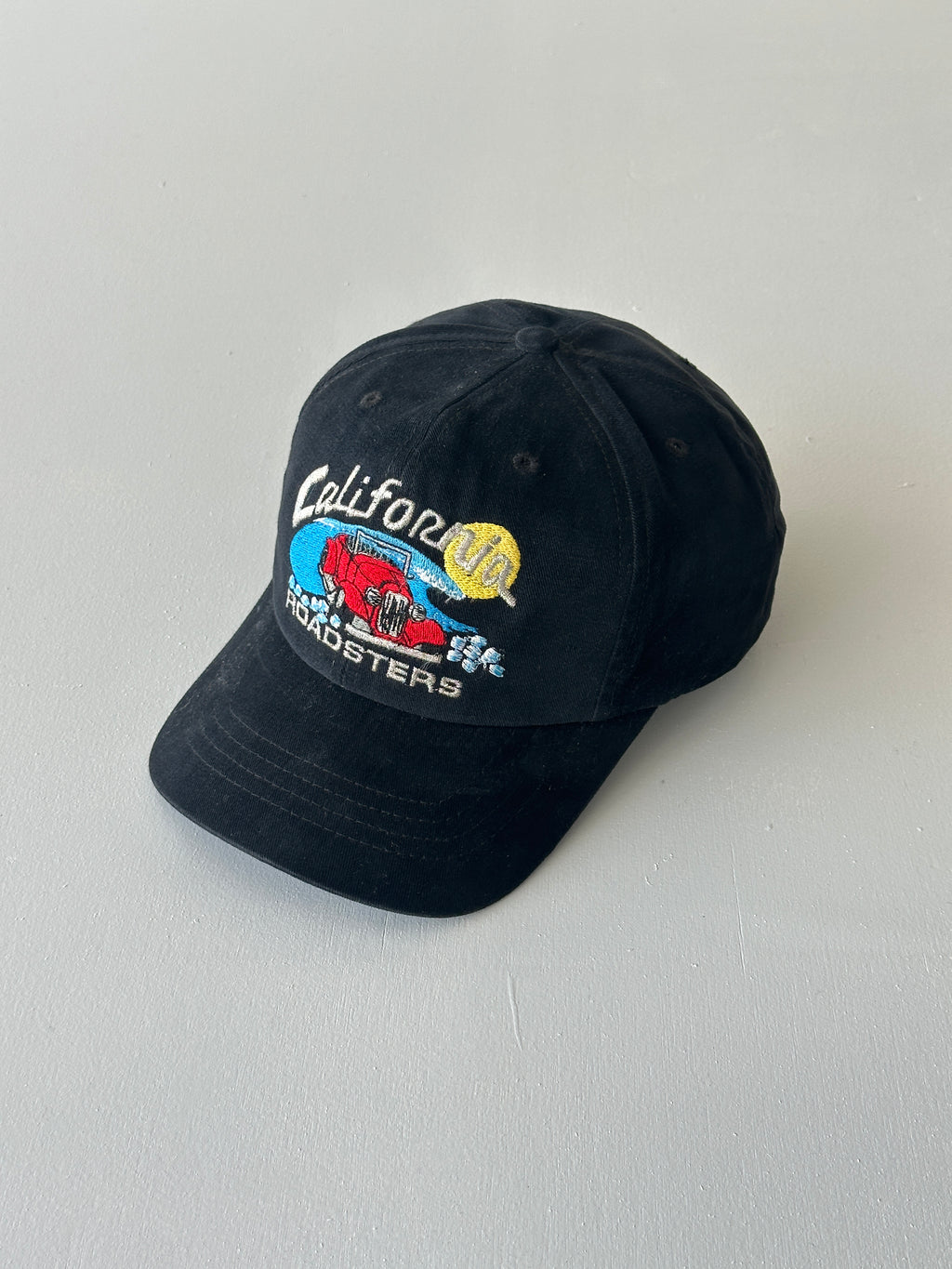 Black California Roadsters 90's Vintage SnapBack Trucker Cap