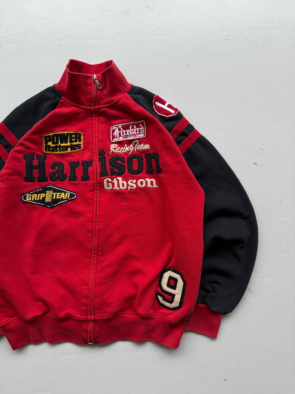 Red Harrison Dare Devil Vintage 90's Zip Up Sweatshirt - Medium