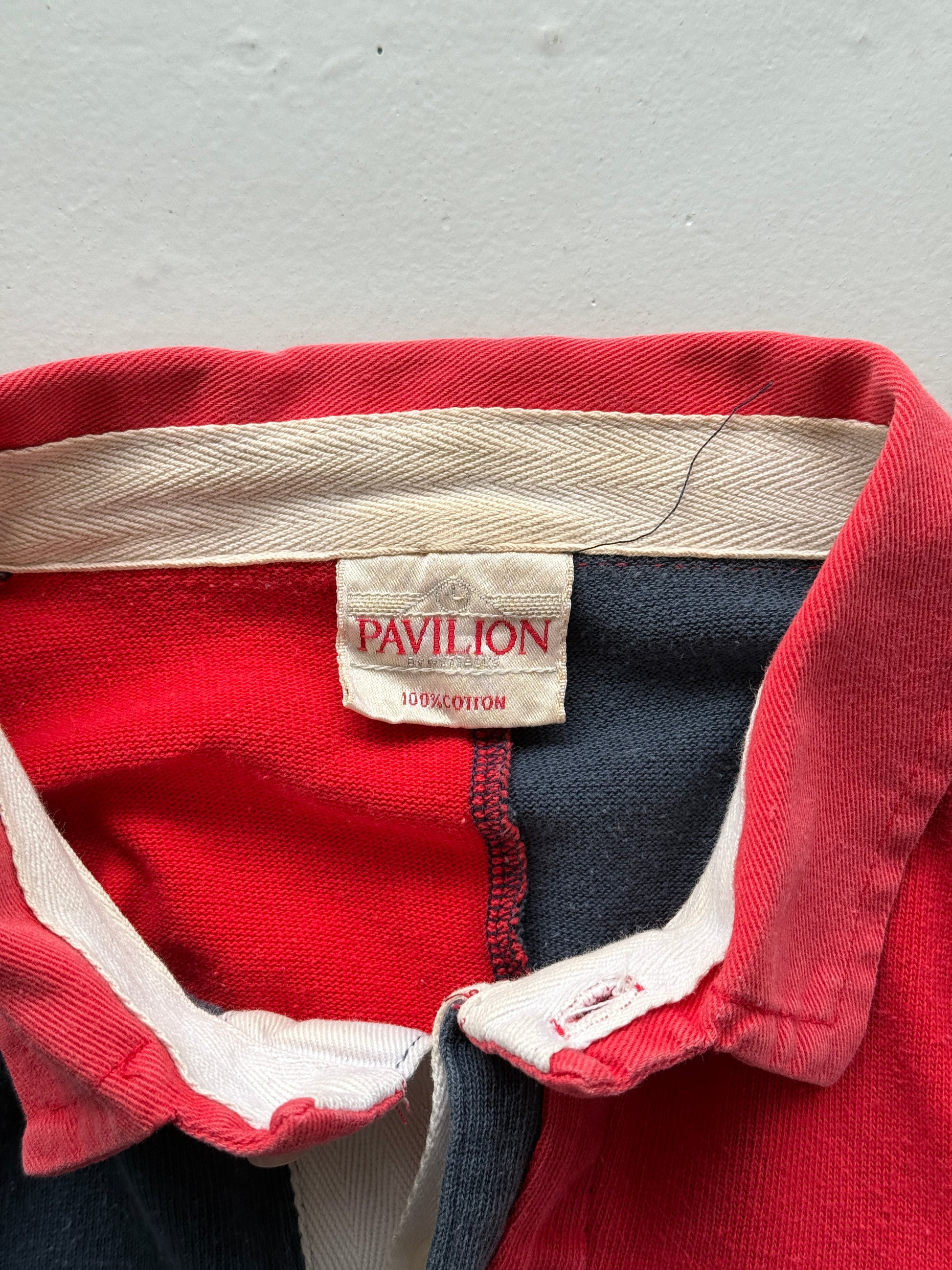 British and Irish Lions 80's Vintage Long Sleeve Rugby Jersey Polo - Large