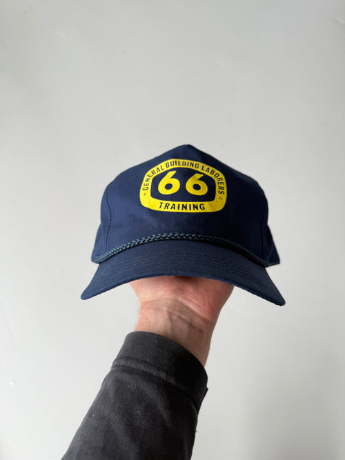 Navy Blue Laborers Training Vintage Cotton SnapBack Trucker Cap