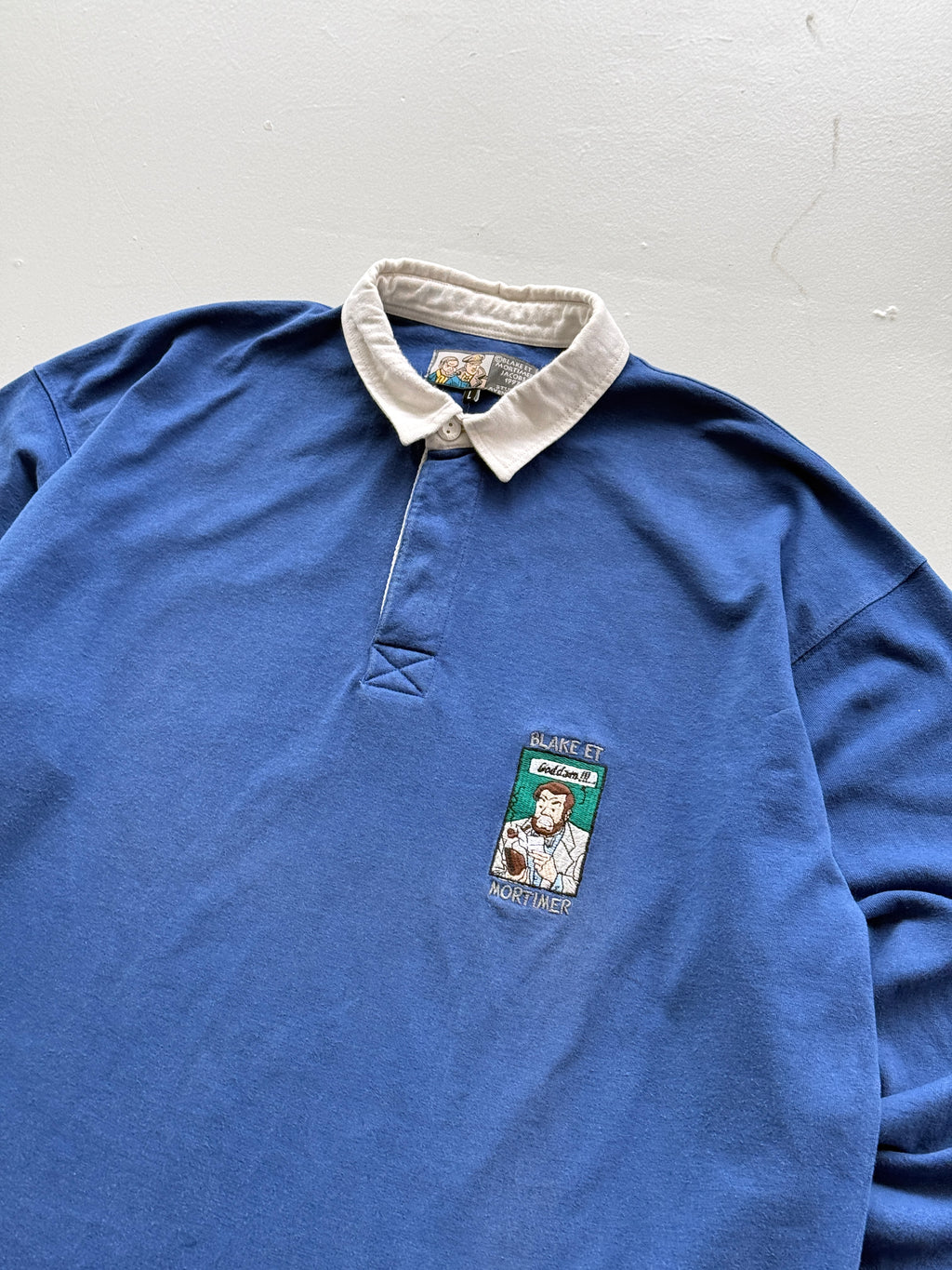 Studio Aventures Blake et Mortimer 1997 Vintage Rugby Polo Shirt - Large