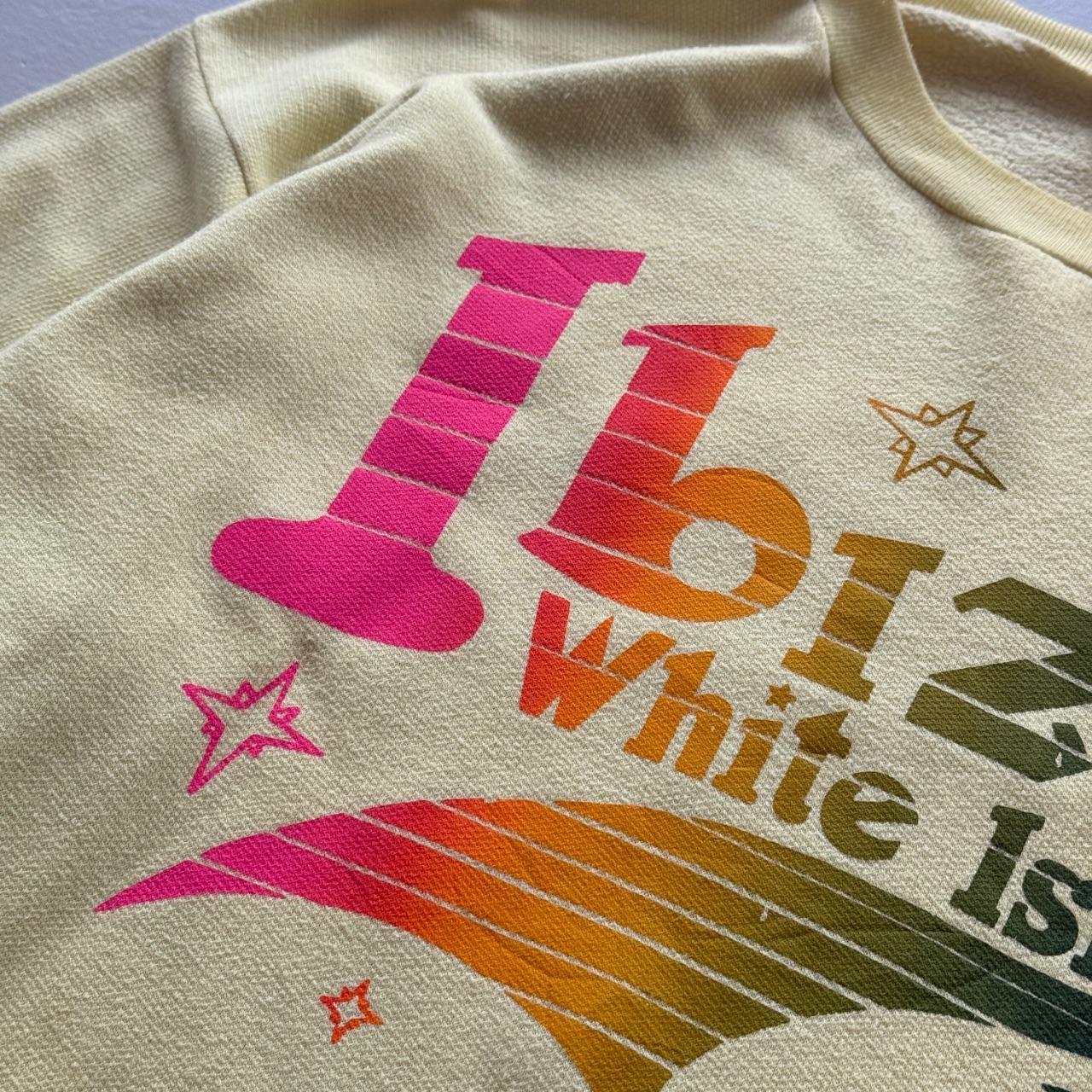 Faded Yellow Ibiza 'White Island' 90’s Vintage Graphic Sweatshirt - Small
