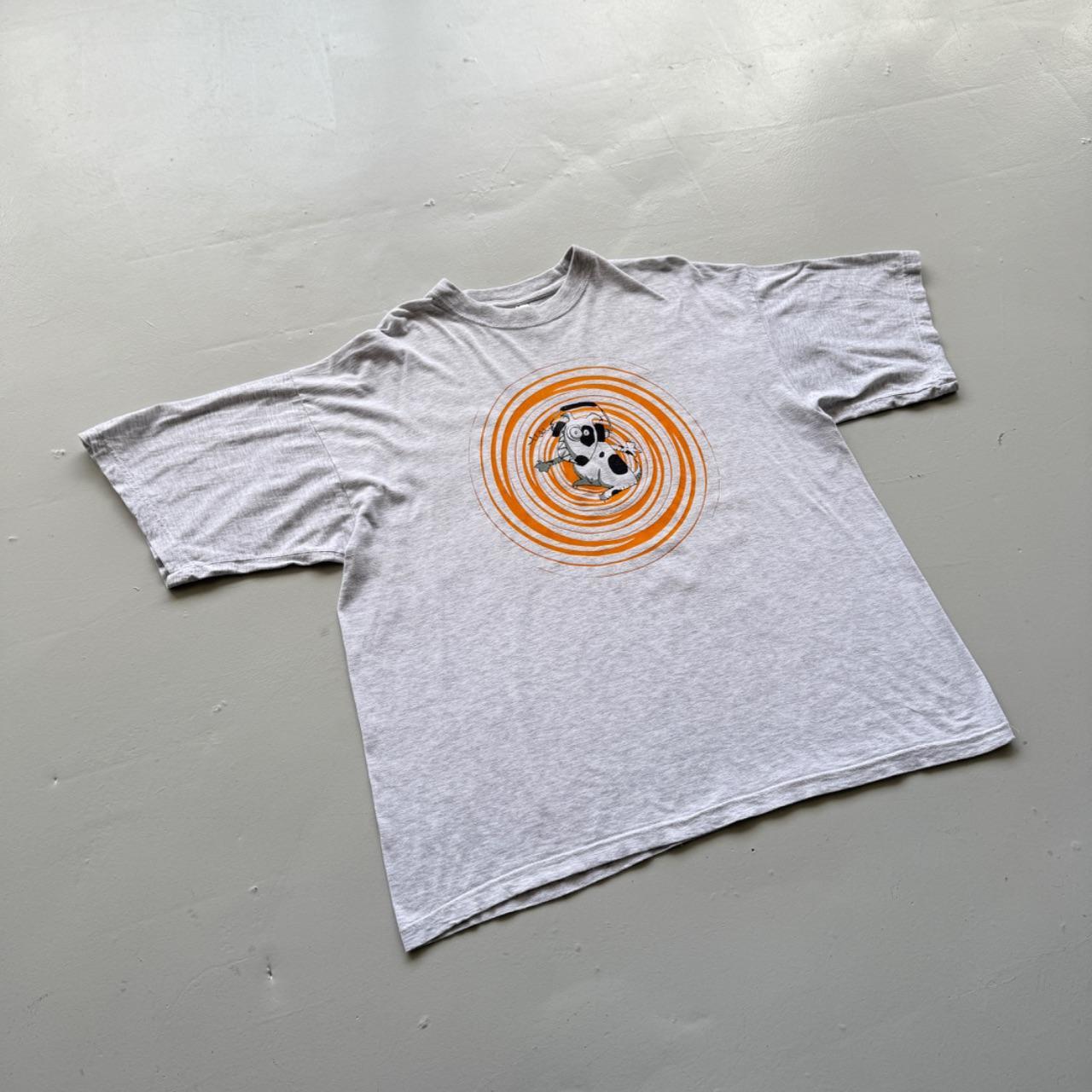 Grey Cartoon Dog 90s Vintage Graphic T-Shirt - XL