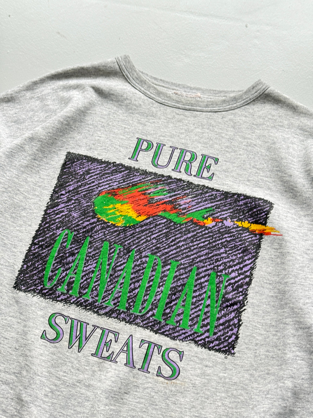 Pure Canadian Sweats 90's Vintage Graphic Sweatshirt - Medium