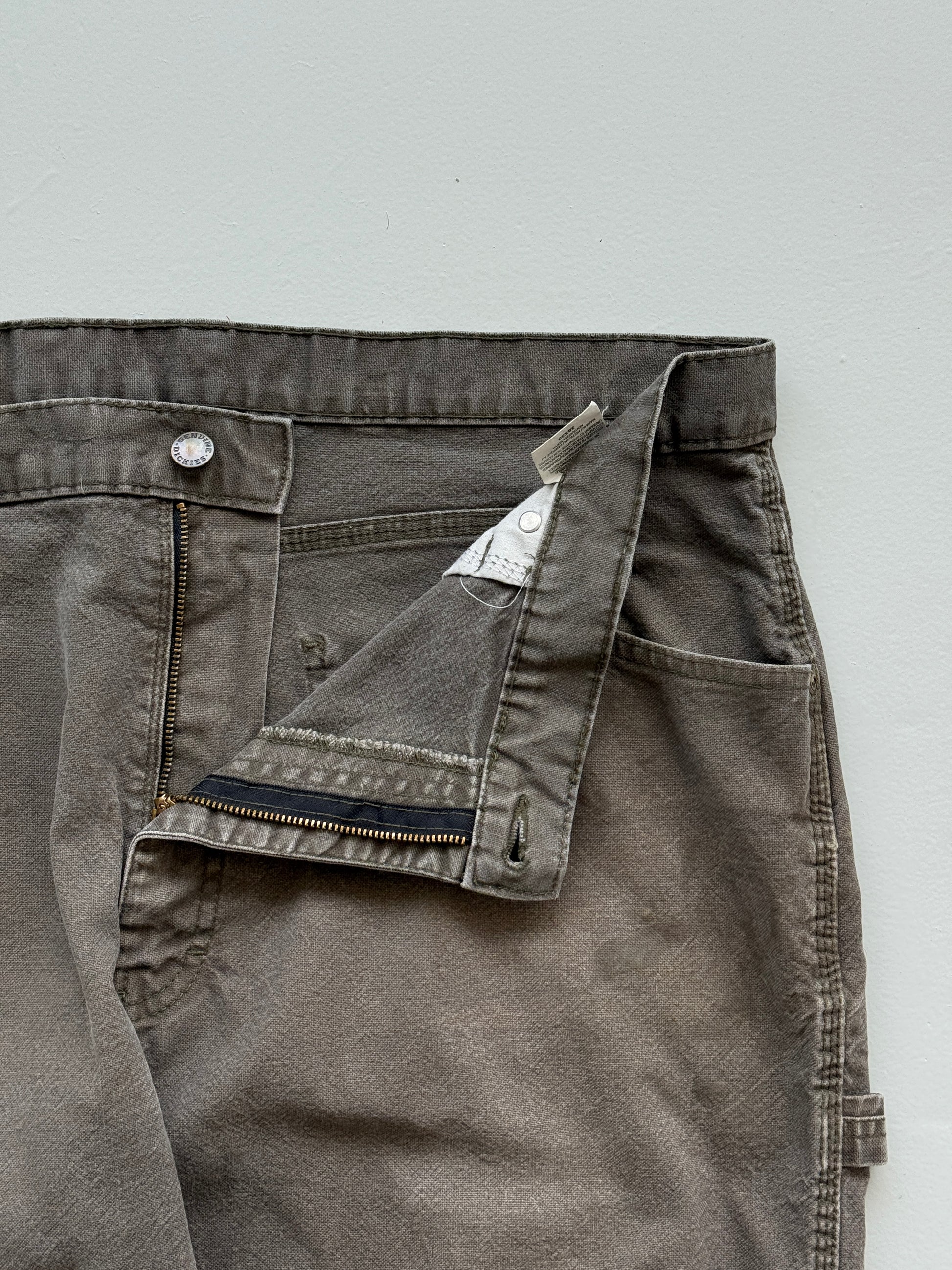 Brown Dickies 00's Vintage Carpenter Workwear Trousers - W38 x L29