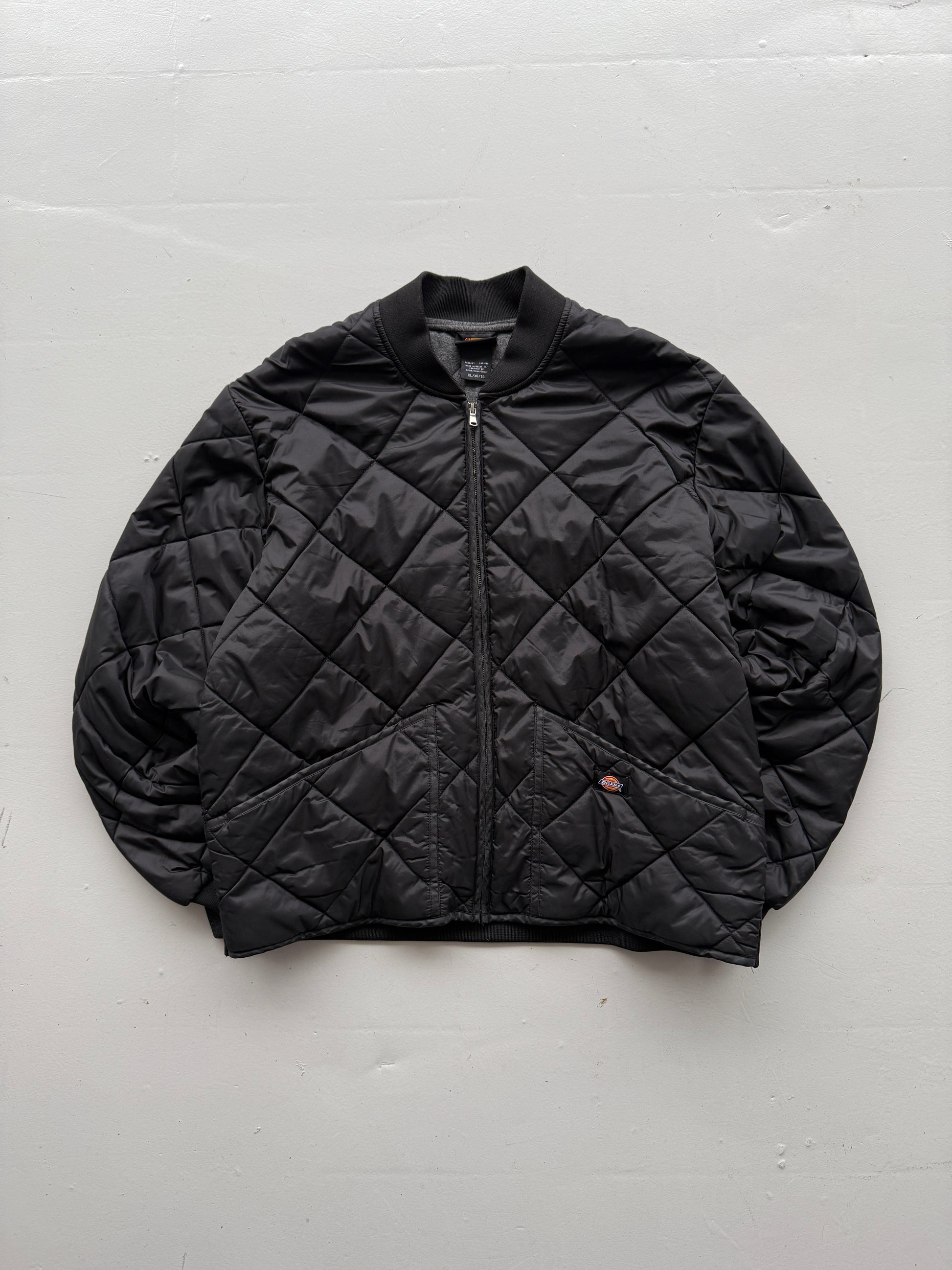 Black Dickies 00's Vintage Quilted Bomber Jacket - XL